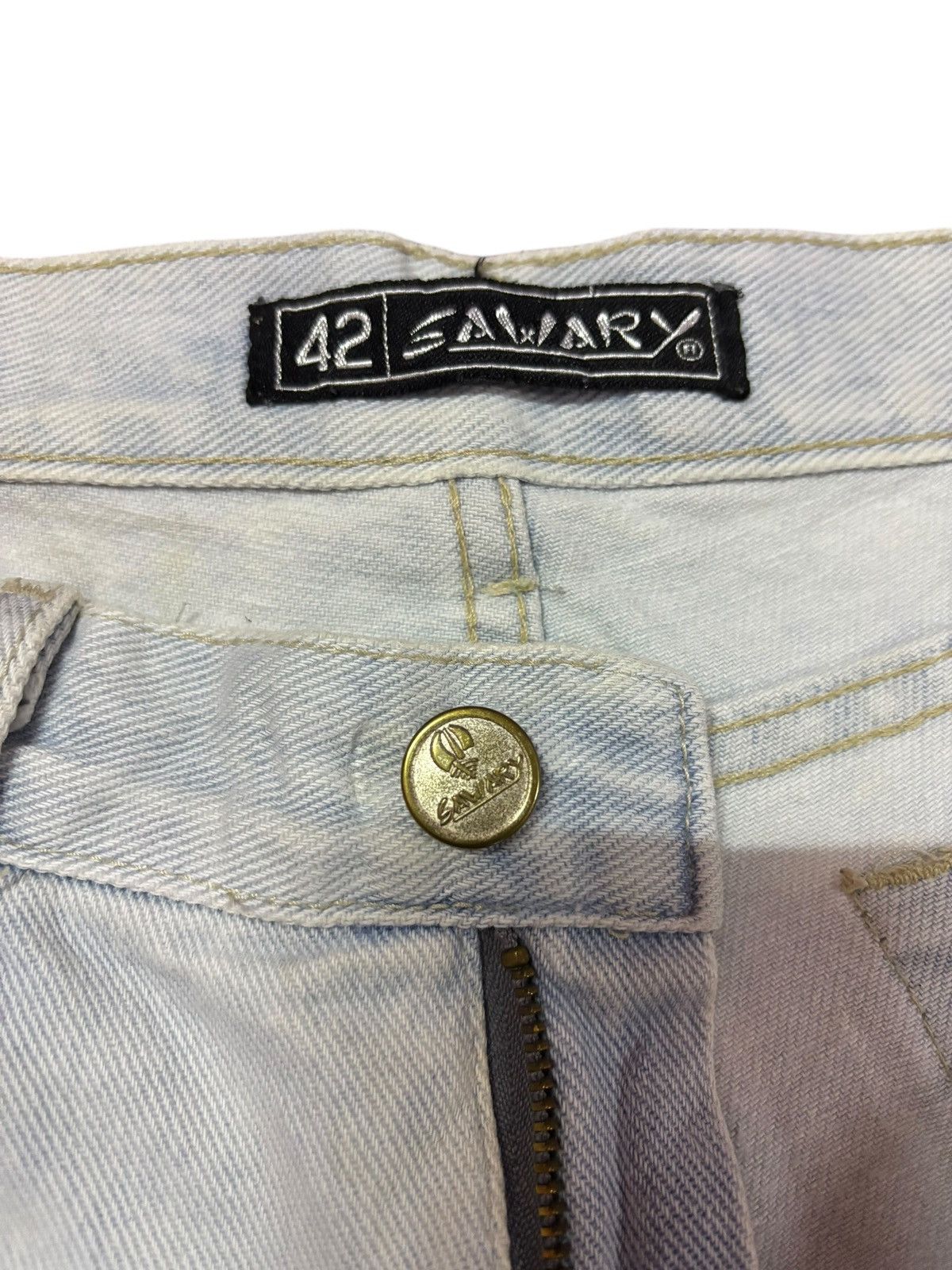 Japanese Brand × Samurai Jeans × Vintage 42 SAWARY Samurai Wound Hexagon Stitches Jeans Size US 30 / EU 46 - 8 Thumbnail
