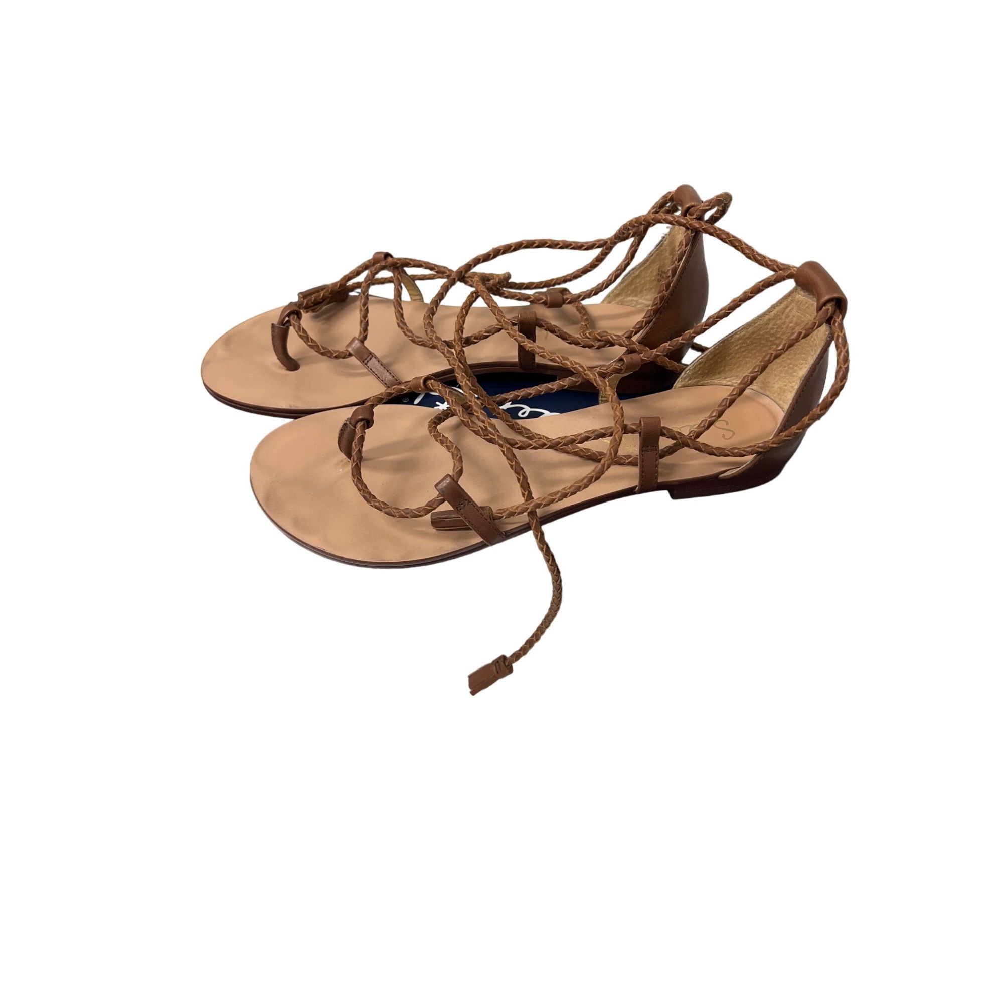 Splendid Splendid Cora Sandals Brown Braided Lace-Up Size US 7 / IT 37 - 2 Thumbnail