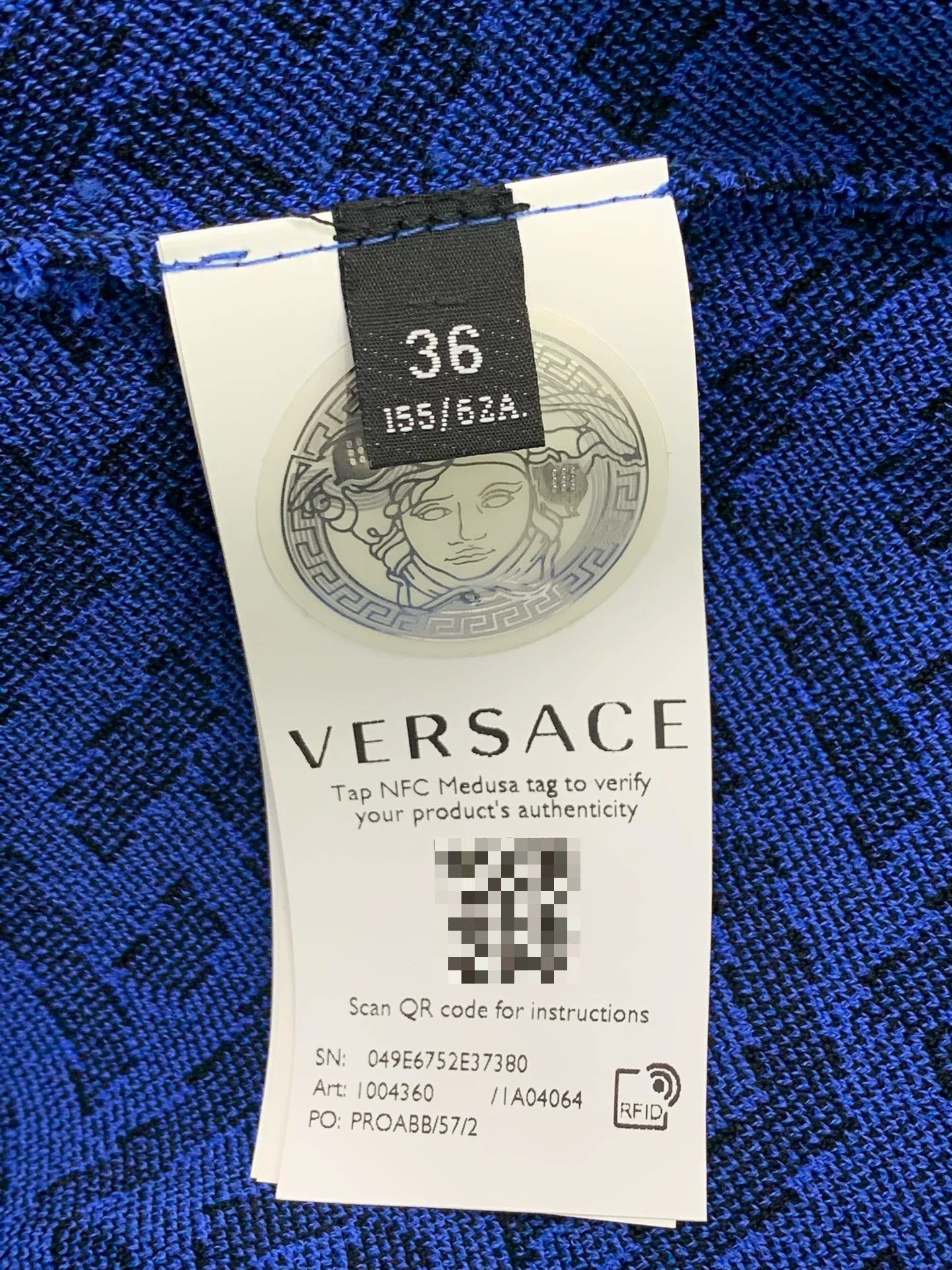 Versace Versace blue knit midi skirt 36 new Size 26" / US 2 / IT 38 - 5 Thumbnail
