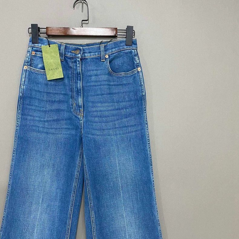 Gucci Blue Flared Denim Pants by Gucci-2505 Size 25" / US 0 / IT 36 - 2 Thumbnail