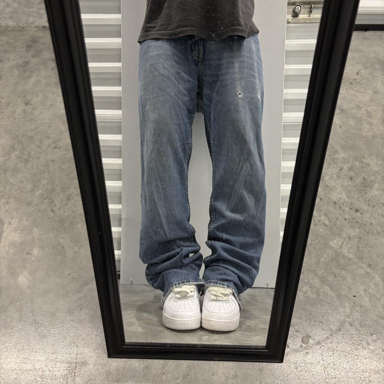 Japanese Brand × Vintage Crazy Vintage Y2K/2000s Grunge Dark Wash Denim Jeans! Size US 34 / EU 50 - 1 Thumbnail