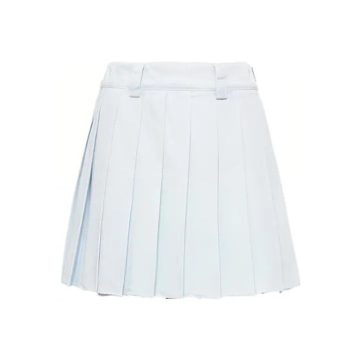 Miu Miu Miu Miu Pleated Low Waist Casual Skirt 0079 Size 42" / US 20 - 1 Thumbnail