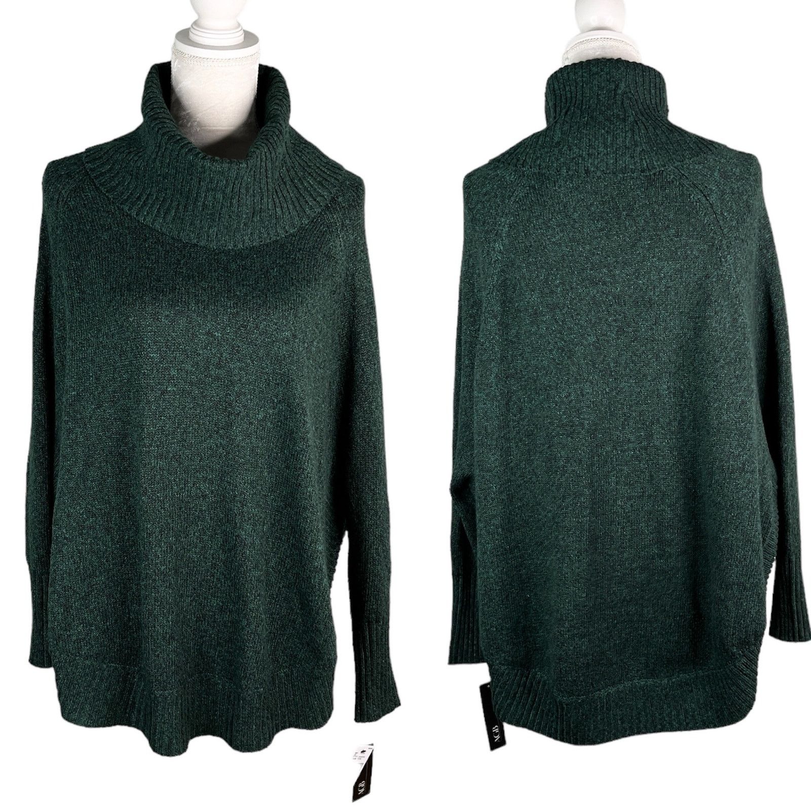 Other AGB Sweater Pine Green Cowl Dolman Sleeves M Oversized New Size M / US 6-8 / IT 42-44 - 1 Thumbnail