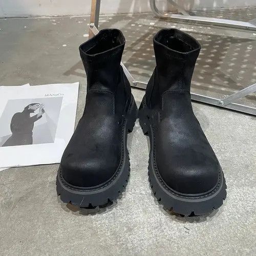 Other Men's Sock-Style Leather Boots - Chunky Sole Size US 10 / EU 43 - 8 Thumbnail