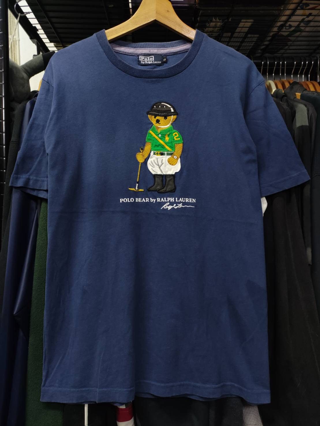 Polo Ralph Lauren Vtg Ralph Lauren " Polo Bear " Embroidered T-Shirt Size US L / EU 52-54 / 3 - 2 Thumbnail