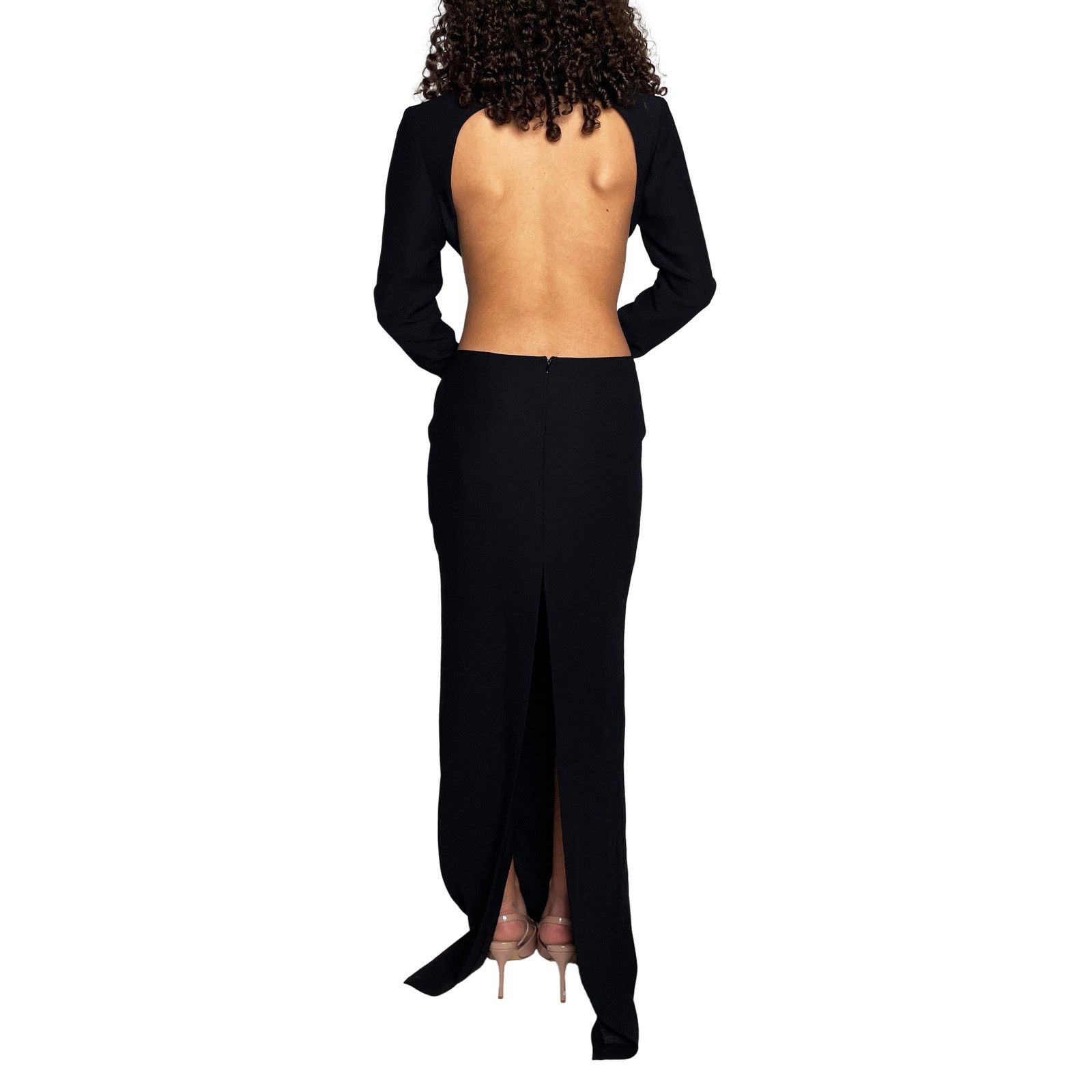 Monot Black Long Sleeve Maxi Dress Size S / US 4 / IT 40 - 3 Thumbnail