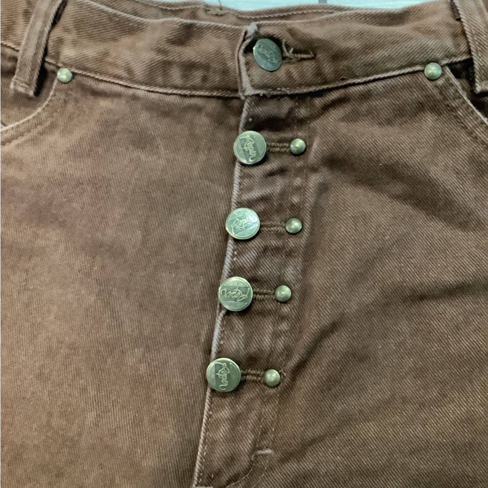 Roper Vintage 90s Woman’s Brown Roper High Waist Jeans Size 26" / US 2 / IT 38 - 6 Thumbnail