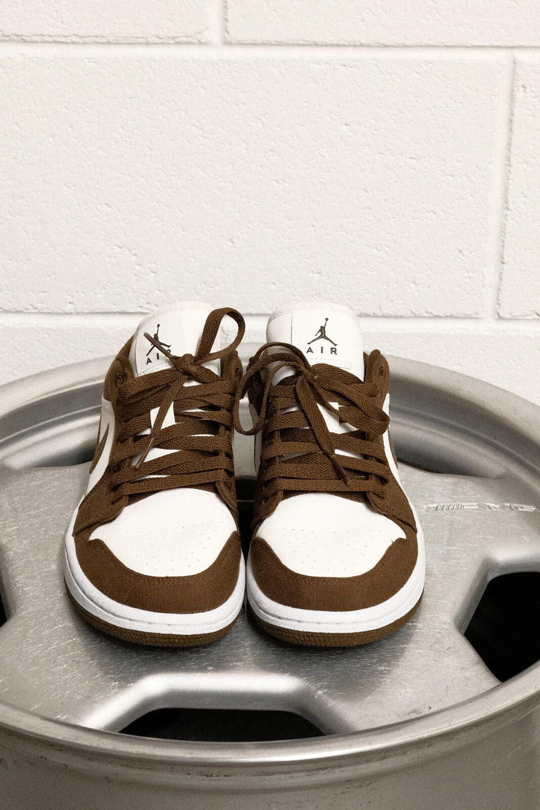 Nike Nike Air Jordan 1 Low Brown and White Sneakers Size US 9 / EU 42 - 1 Thumbnail
