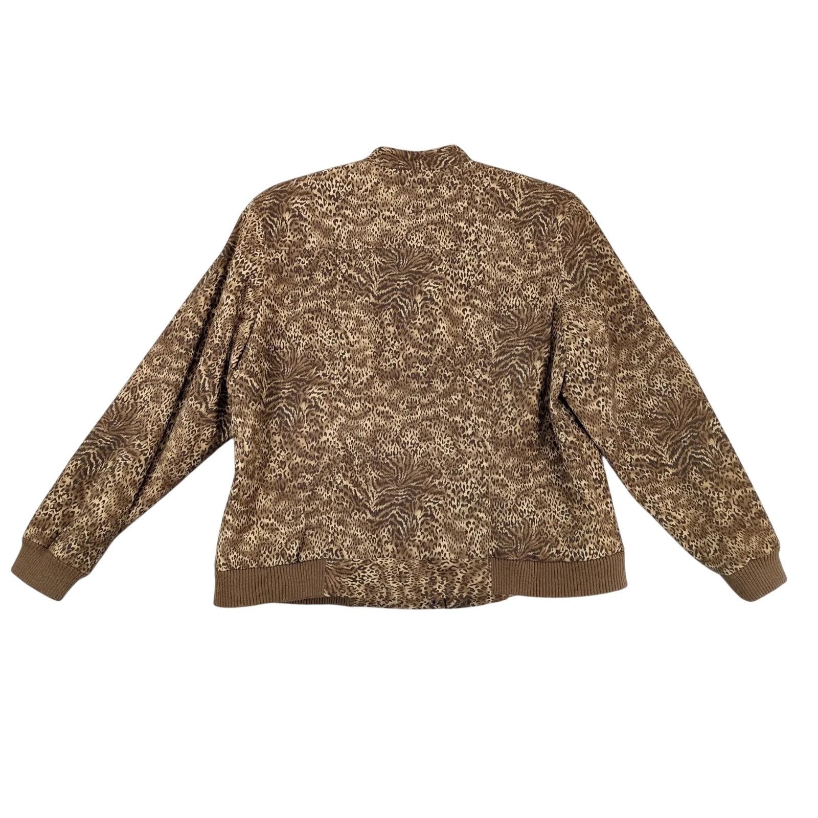 Norton Norton McNaughton Stretch Animal Print Full-Zip Jacket 16W Size XXL / US 16-18 / IT 52-54 - 3 Thumbnail