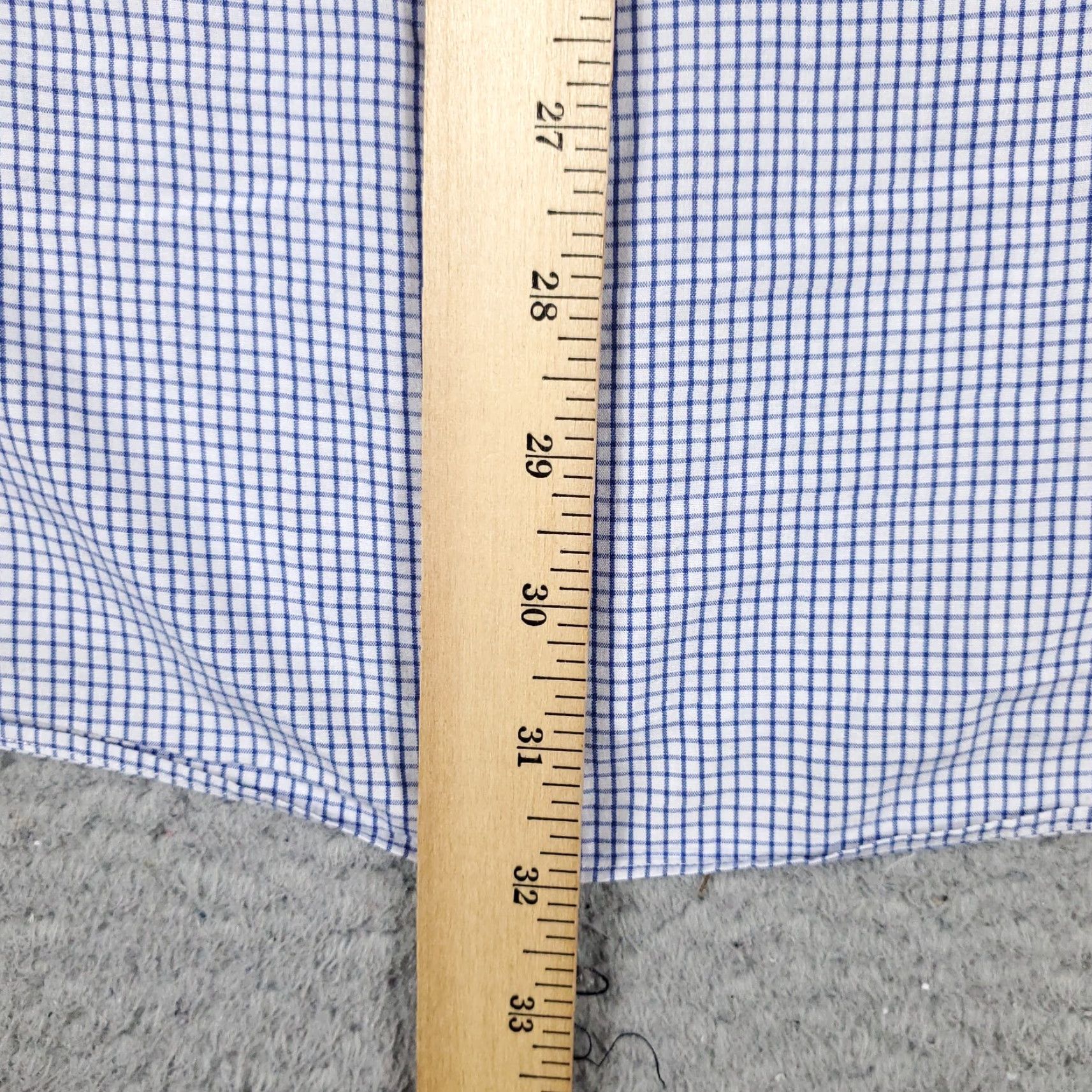 Tommy Hilfiger Tommy Hilfiger Dress Shirt Mens 16.5 Blue Check Long Sleeve Button-Up Classic American Preppy Size 42R - 7 Thumbnail