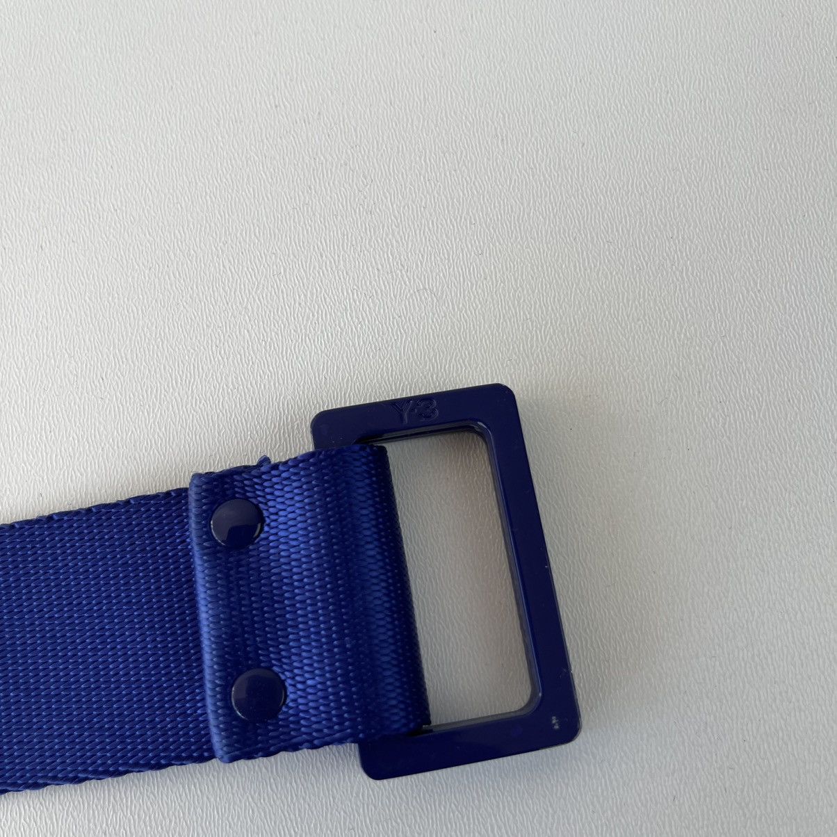 Y-3 Adidas Yohji Yamamoto Y-3 Logo Classic D-Ring Belt Blue Size 34 - 7 Thumbnail