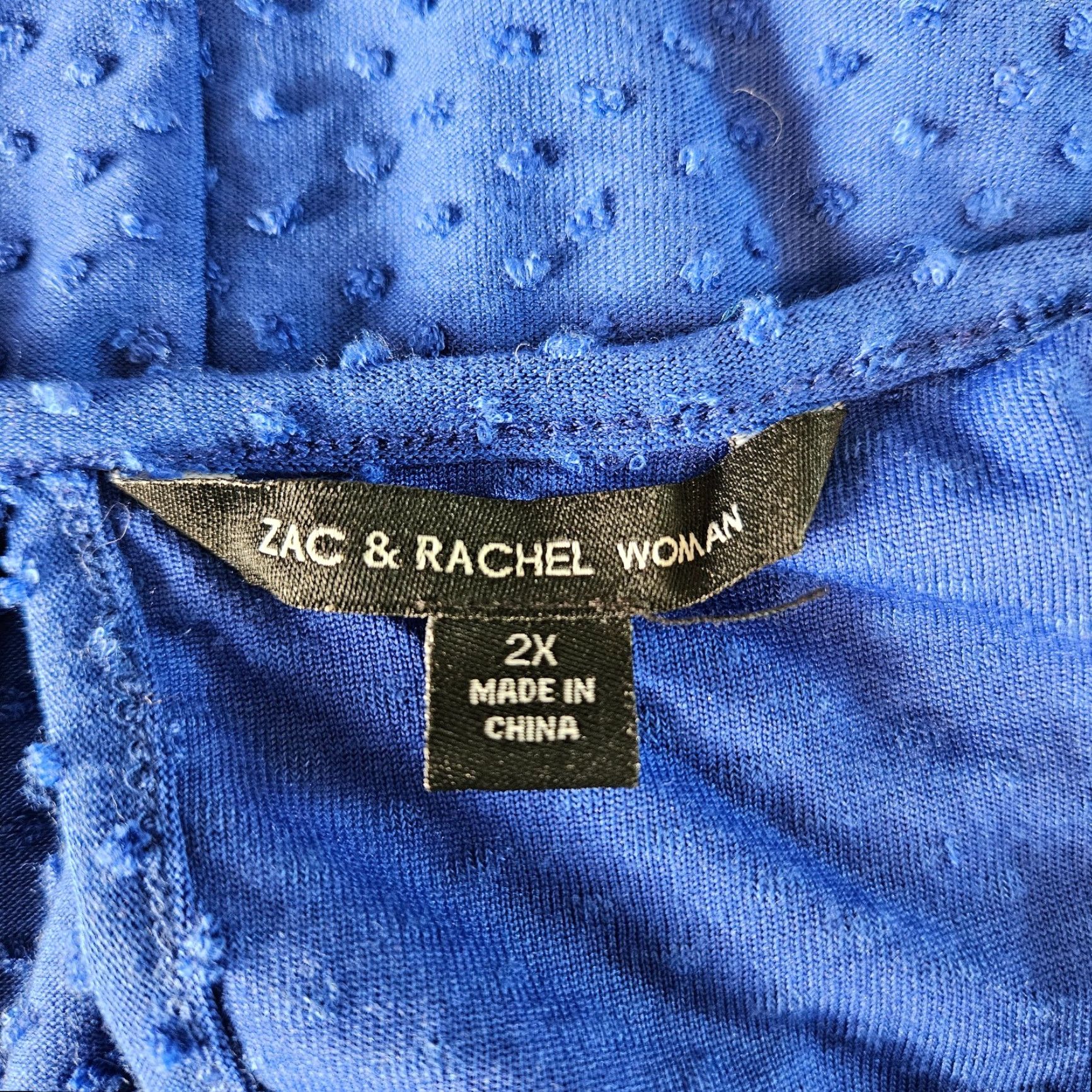 Vintage Zac & Rachel Womens Top 2X Blue Swiss Dot Sleeveless Blouse Pullover Shirt Adult Plus Size Women Summer Spring Vintage: No Size XXL / US 16-18 / IT 52-54 - 5 Thumbnail