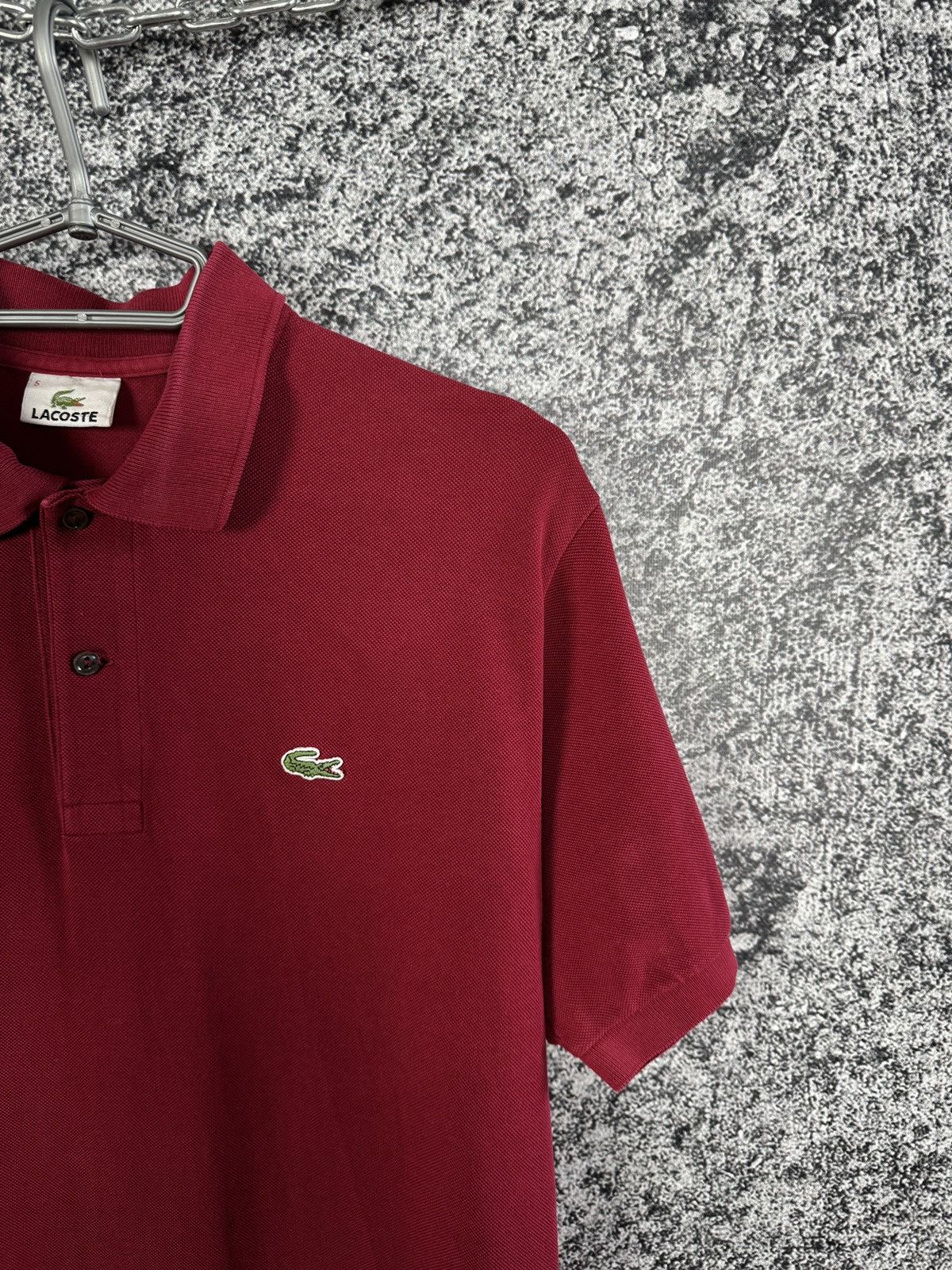 Lacoste Men’s Lacoste Vintage Polo Shirt Burgundy Luxury Size 5 Size US L / EU 52-54 / 3 - 2 Thumbnail