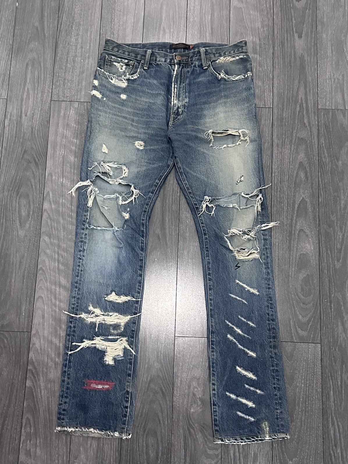 Undercover But beautiful distressed denim | Grailed