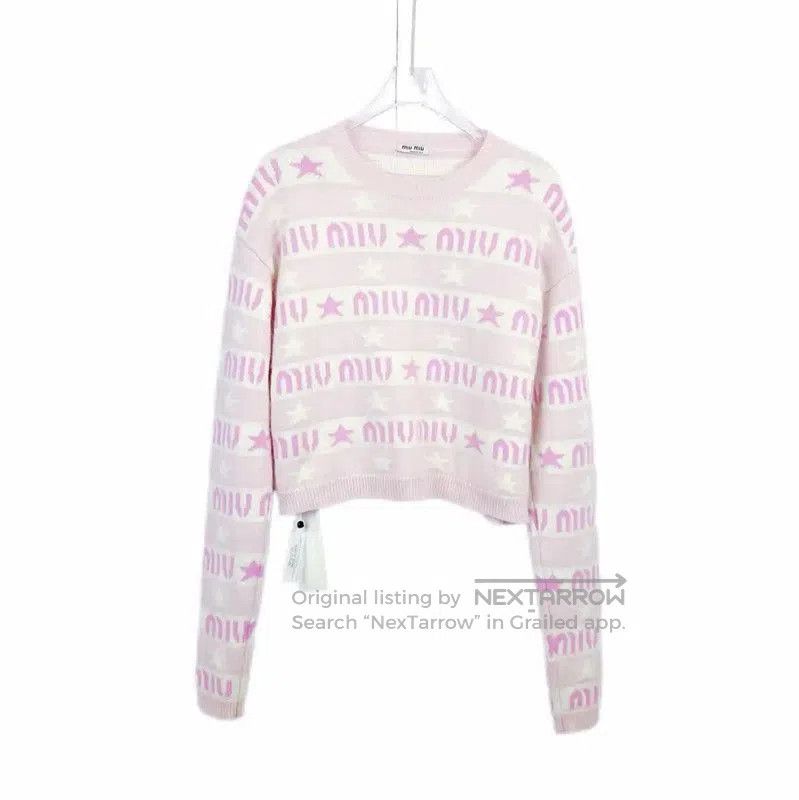 Miu Miu Miu Miu Pink Long Sleeve Pullover Sweater . Size S / US 4 / IT 40 - 1 Thumbnail