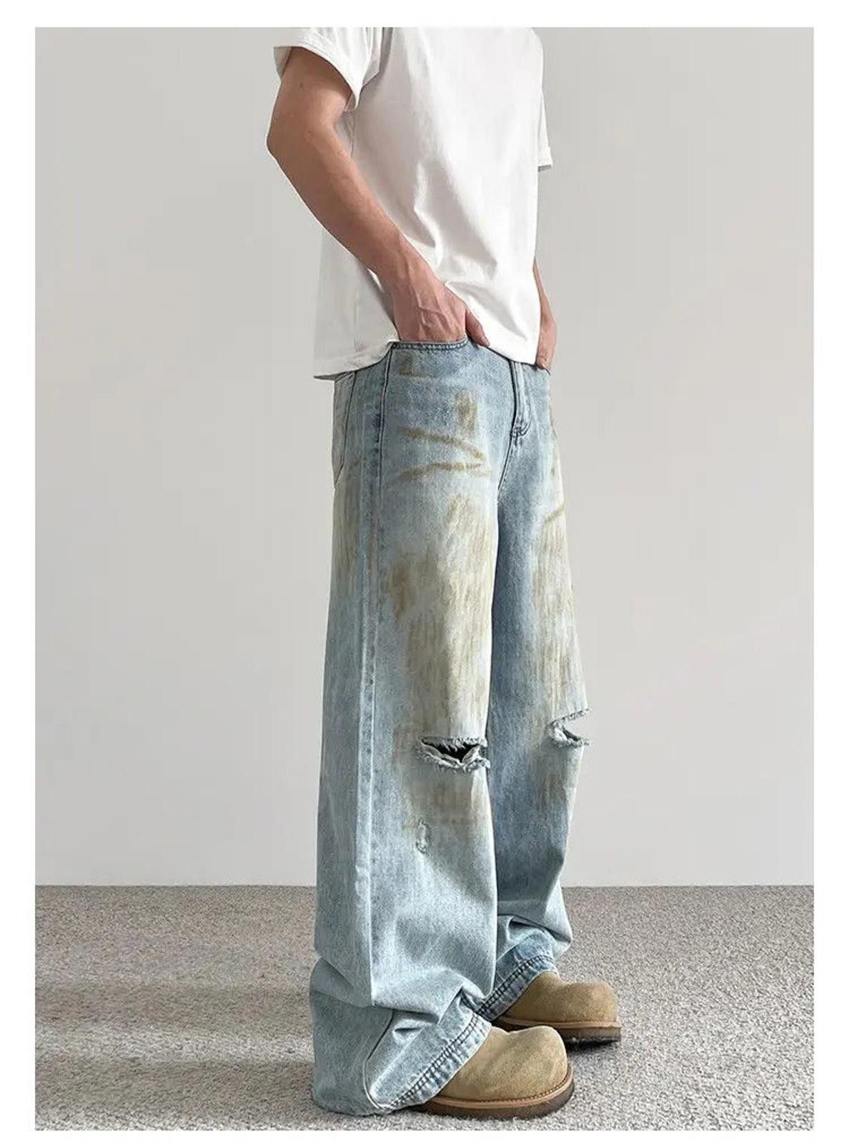 Vintage Stylish Vintage Wide-Leg Jeans Size US 32 / EU 48 - 2 Thumbnail