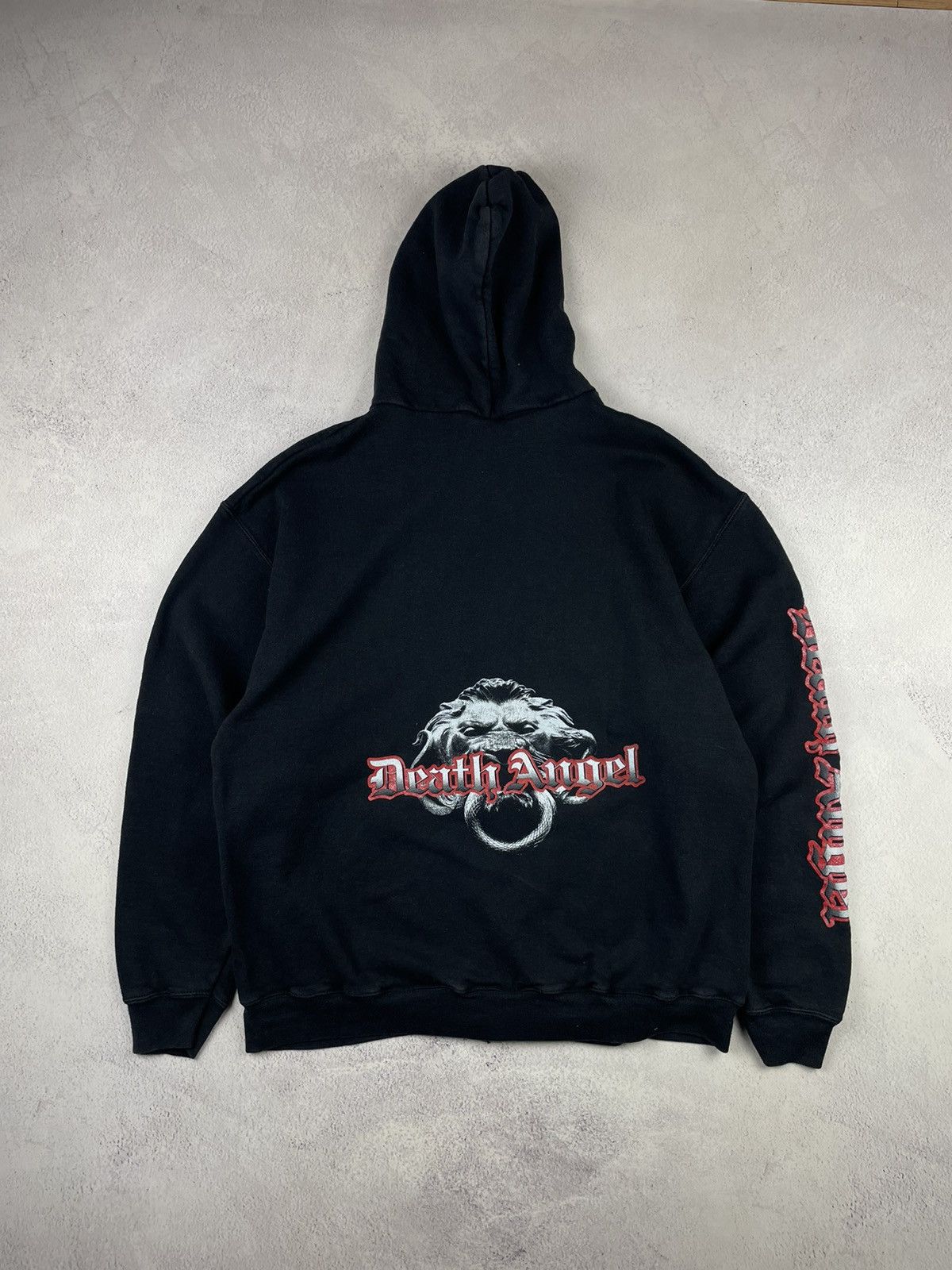 Fruit Of The Loom Death Angel Vintage Y2K Zip Hoodie Black XL Thrash Metal Size US XL / EU 56 / 4 - 5 Thumbnail