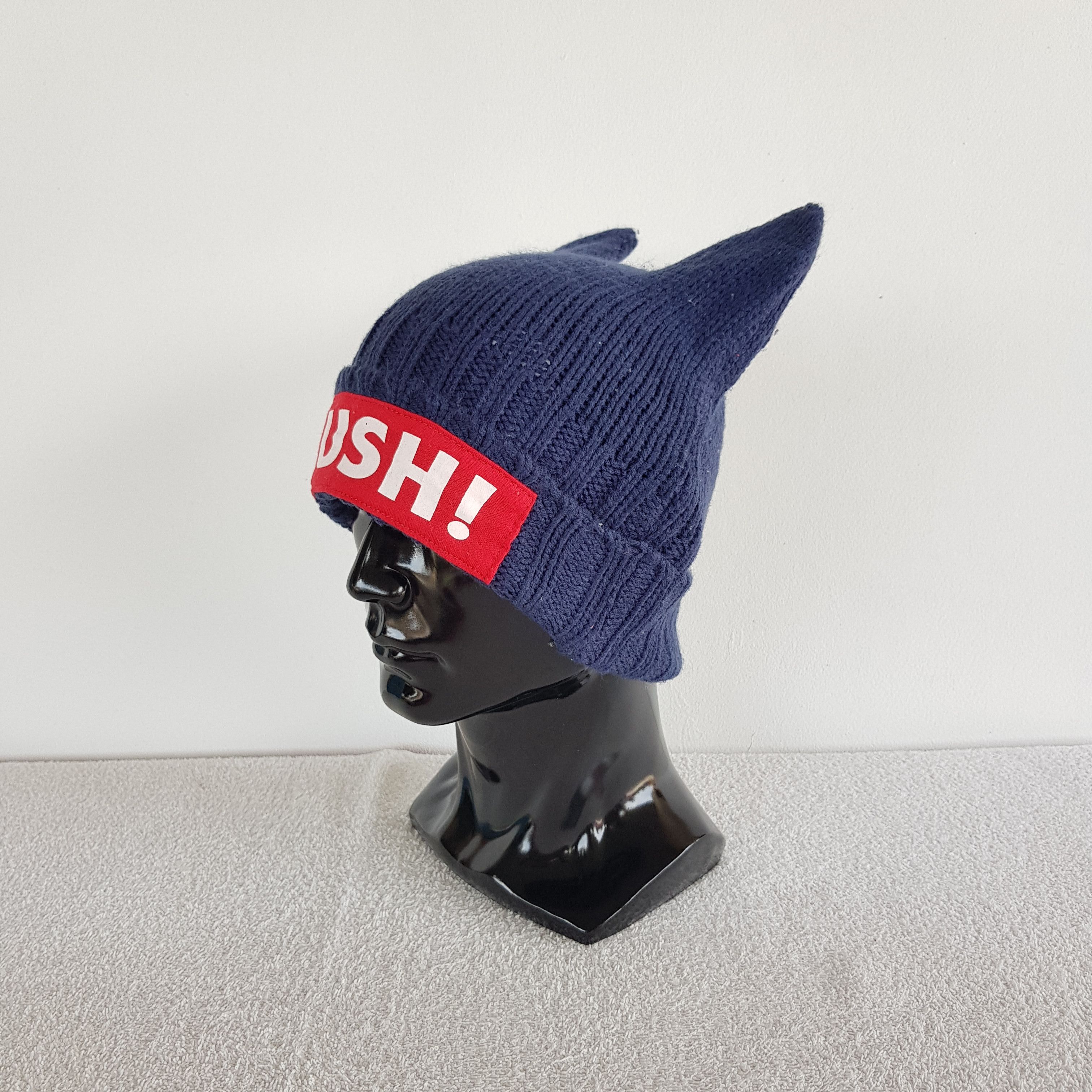 Japanese Brand Vintage Hushi Torn Beanie Ribbed Knit Snow Cap Hats. Size ONE SIZE - 1 Thumbnail