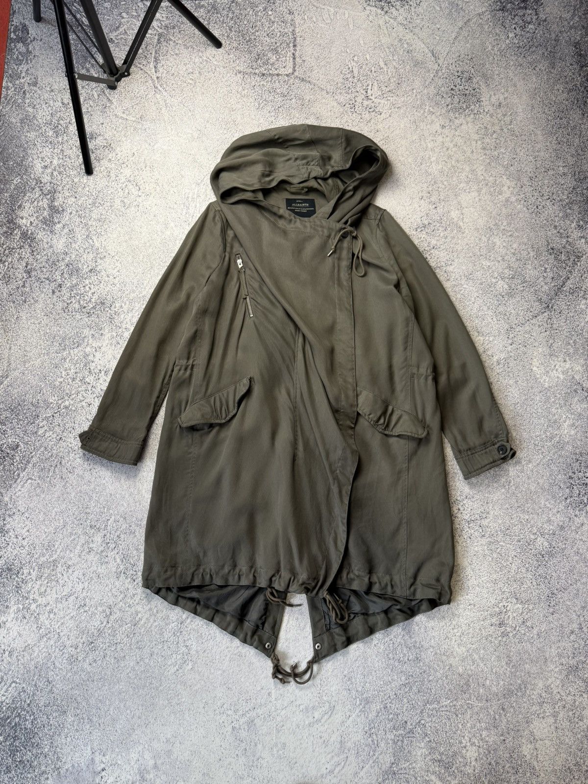 Allsaints Vintage ALLSAINTS PORTERE KHAKI PARKA COAT Japanese Y2K Size L / US 10 / IT 46 - 1 Thumbnail