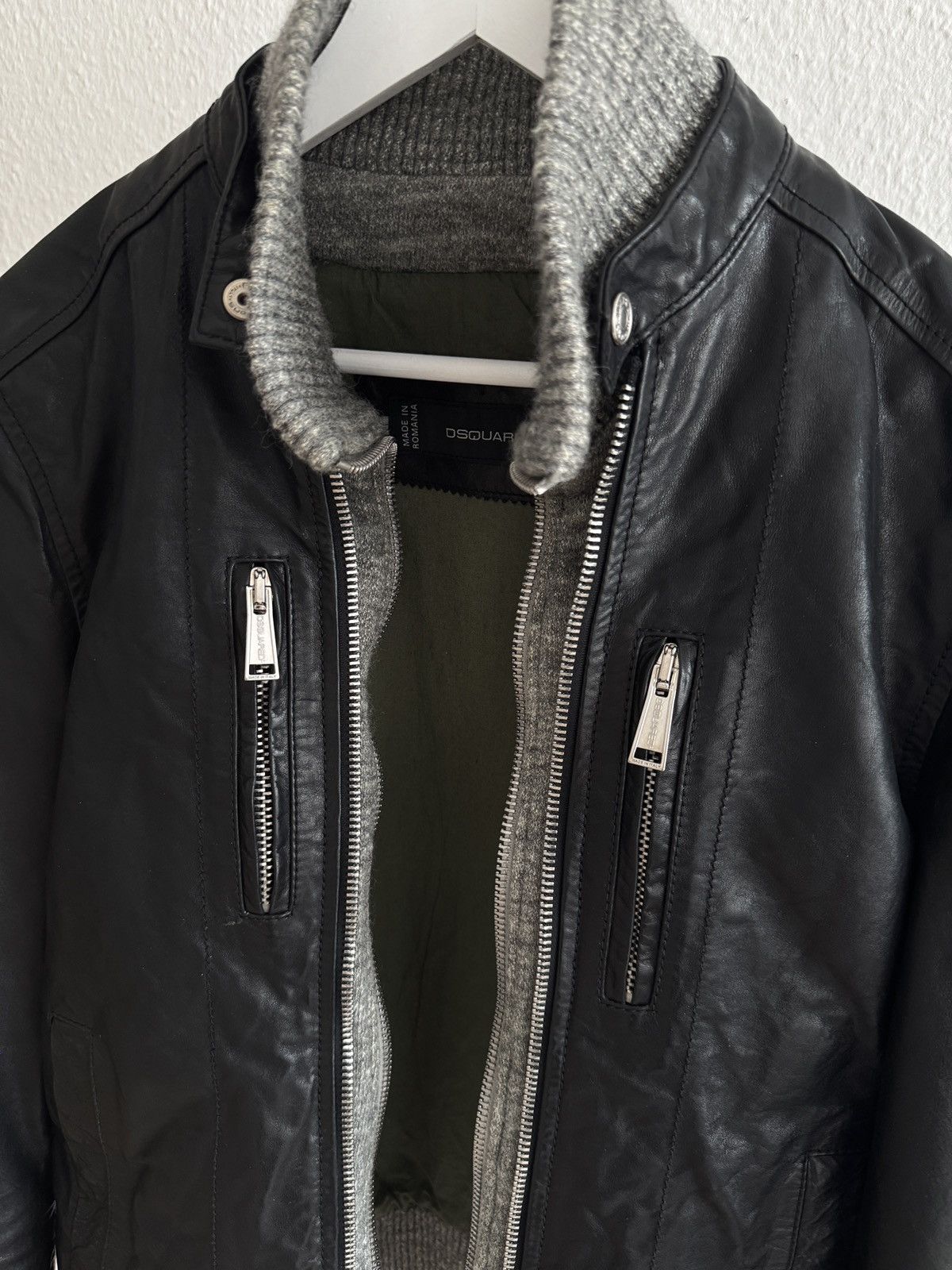Dsquared2 Dsquared2 Double Layered Leather Jacket Size US M / EU 48-50 / 2 - 2 Thumbnail