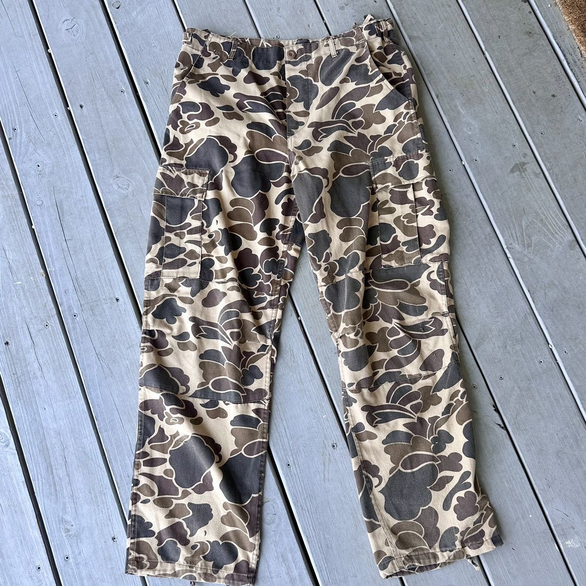 Vintage Brown duck camo pants Sz 32x30 vintage 80s Size US 32 / EU 48 - 1 Thumbnail