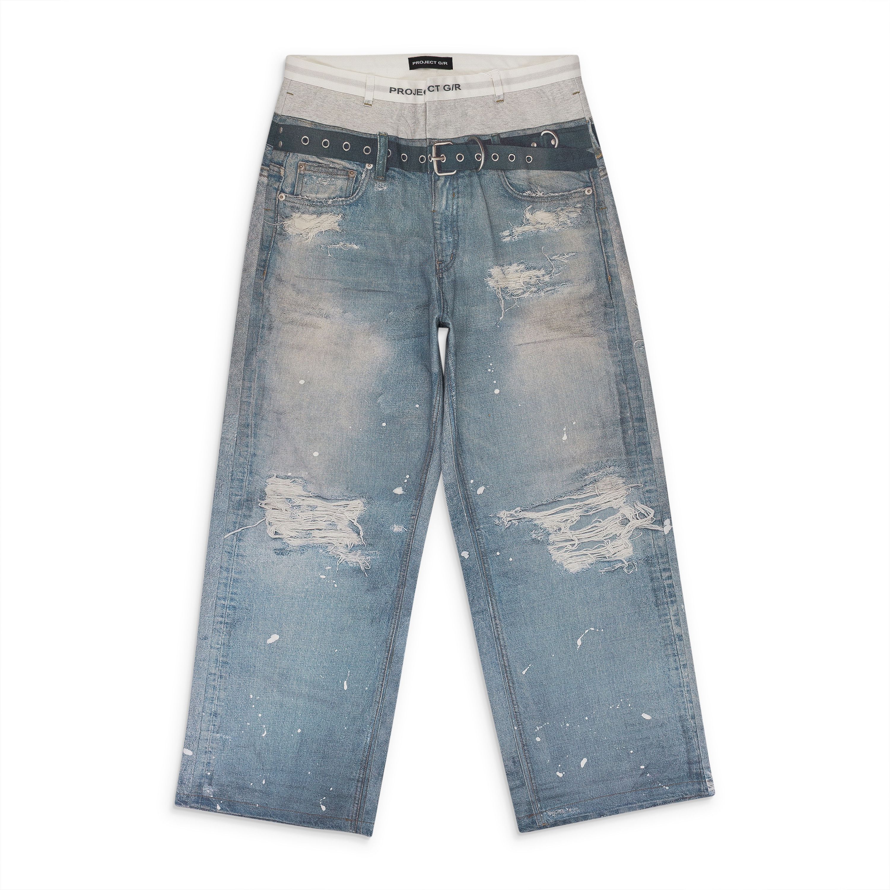 GRAILZ × PROJECT G/R Grailz Project G/R Trompe-lœil keychain denim