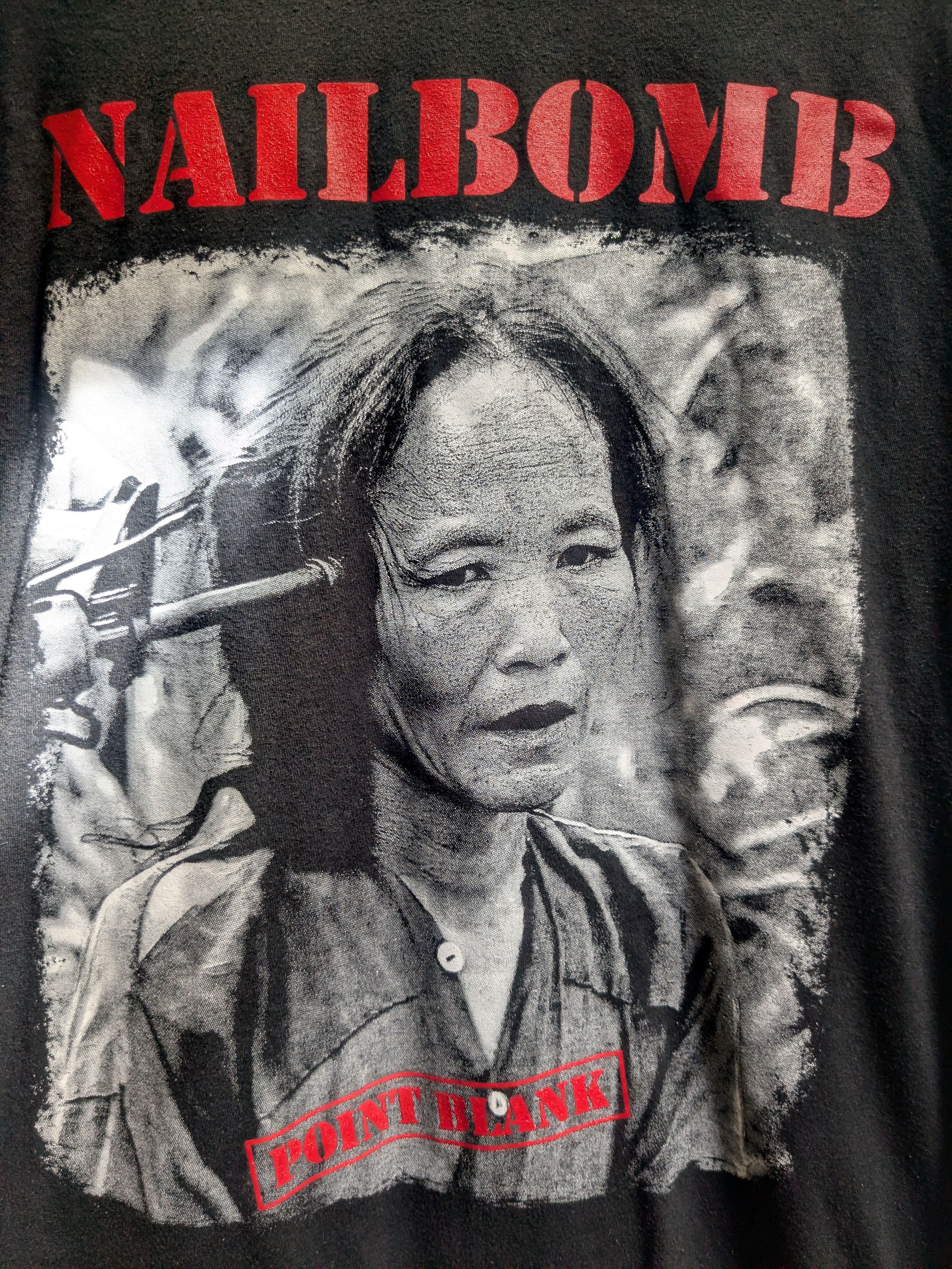 Vintage nailbomb point blank tshirt USA large hanes backhit Size US L / EU 52-54 / 3 - 10 Thumbnail