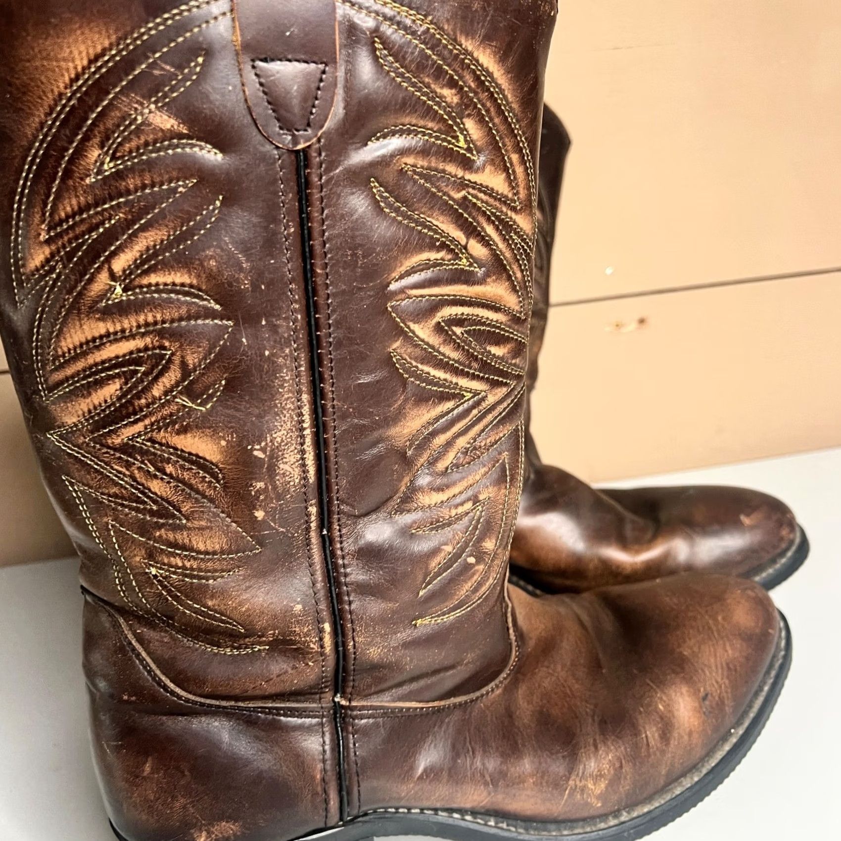 VINTAGE Double-H Boots Western Cowboy Boots US Men