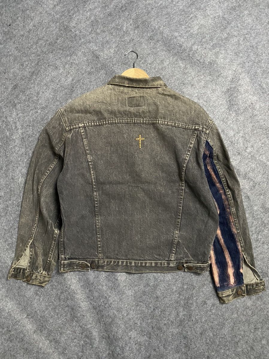 Levi's Vintage Clothing Trash Faded Levi’s Denim Custom Punk Jacket Size US M / EU 48-50 / 2 - 2 Thumbnail