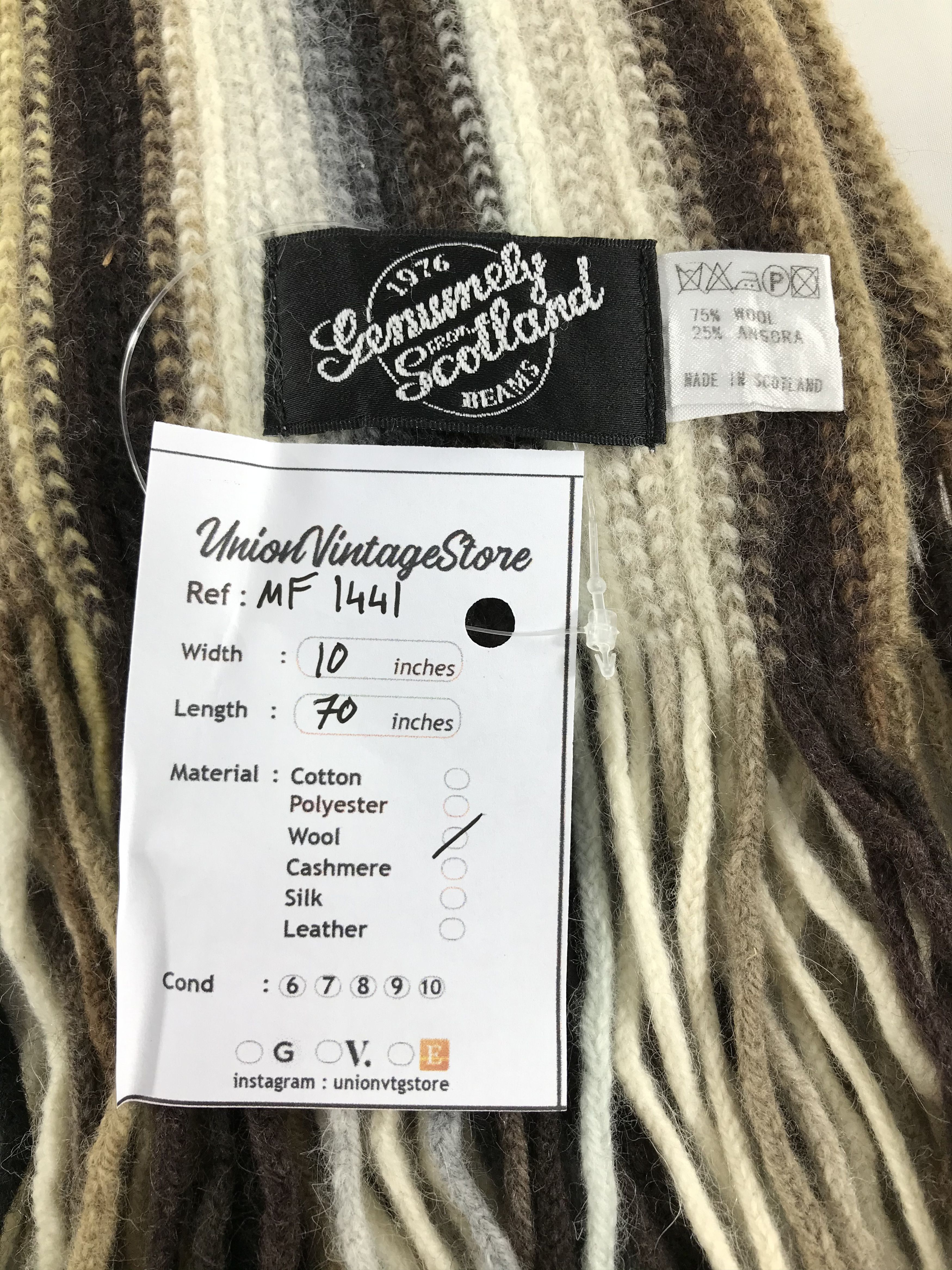 Beams Japan Vintage Beams Scarf/Muffler/Neckwear MF1441 Size ONE SIZE - 4 Thumbnail