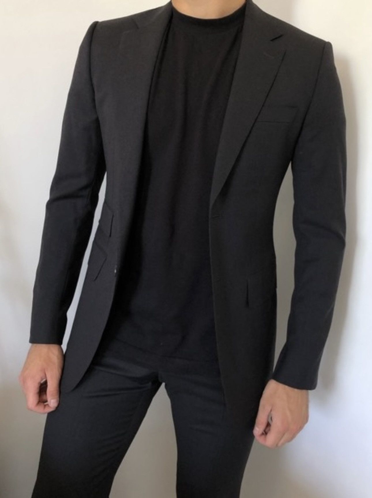 Gucci Gucci Men's Black Cotton uniform Suit with dustbag Size 44S - 1 Thumbnail
