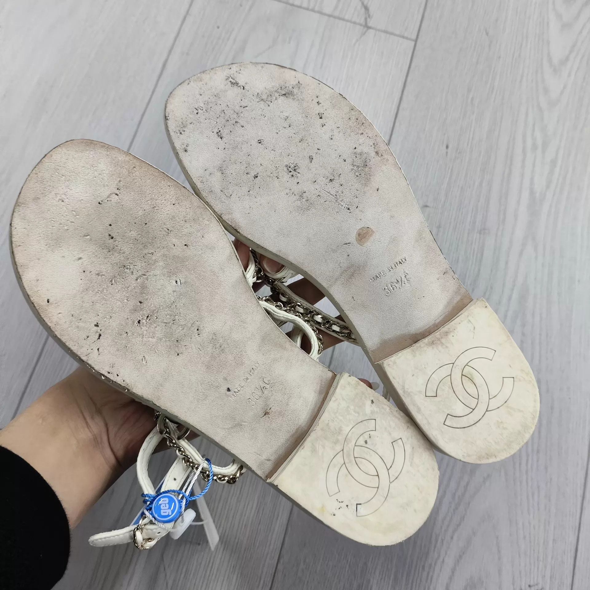 Chanel Chanel White Sandals 36.5 Size US 6 / IT 36 - 4 Thumbnail