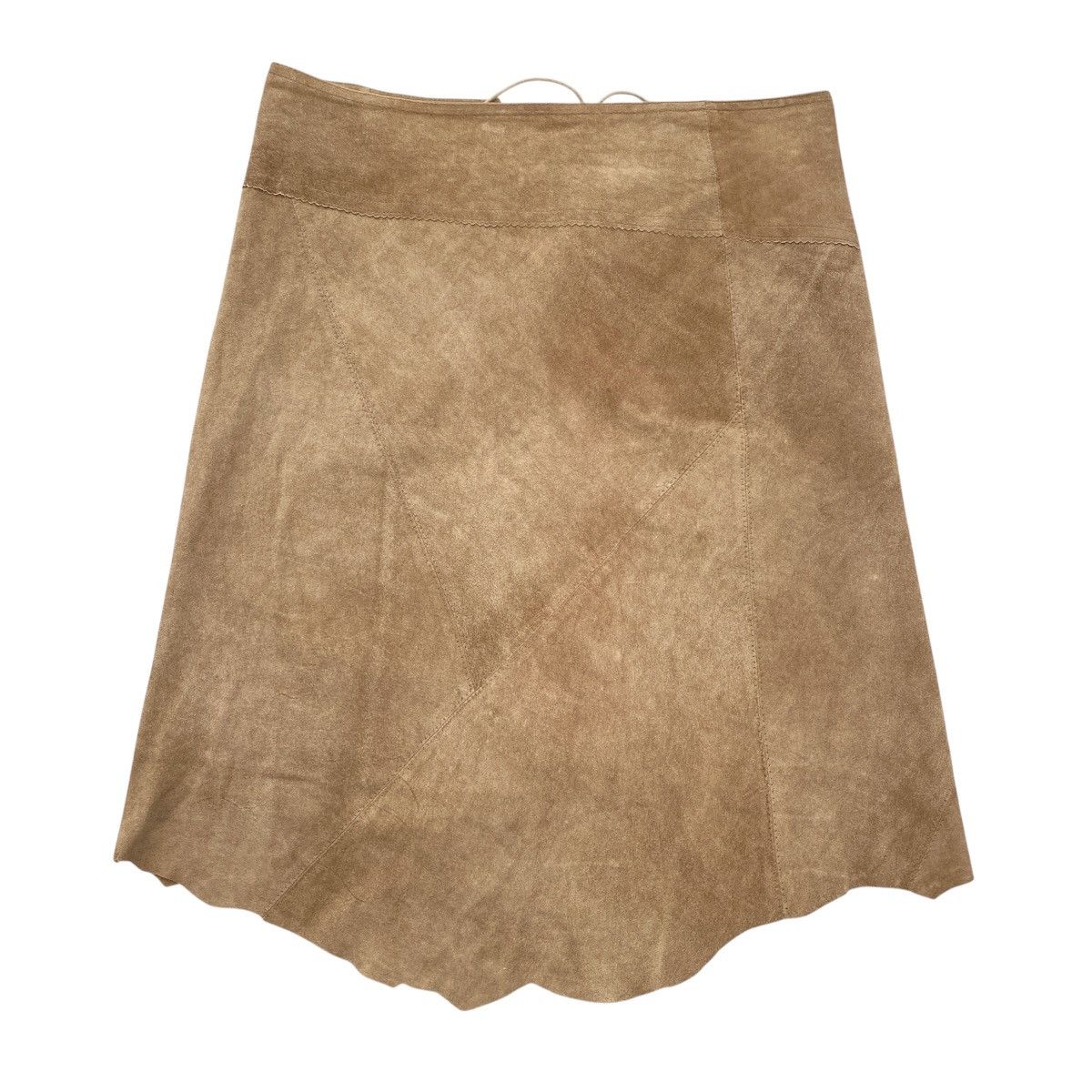 plein sud Vintage Plein Sud Lace Up Suede Leather Skirt Size 27" / US 4 / IT 40 - 3 Thumbnail
