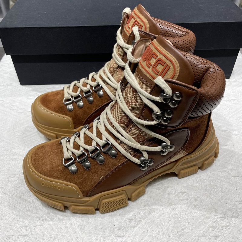 Gucci Gucci Wmns Flashtrek 'Brick Red Beige' Boots 0079 Size US 8 / IT 38 - 1 Thumbnail