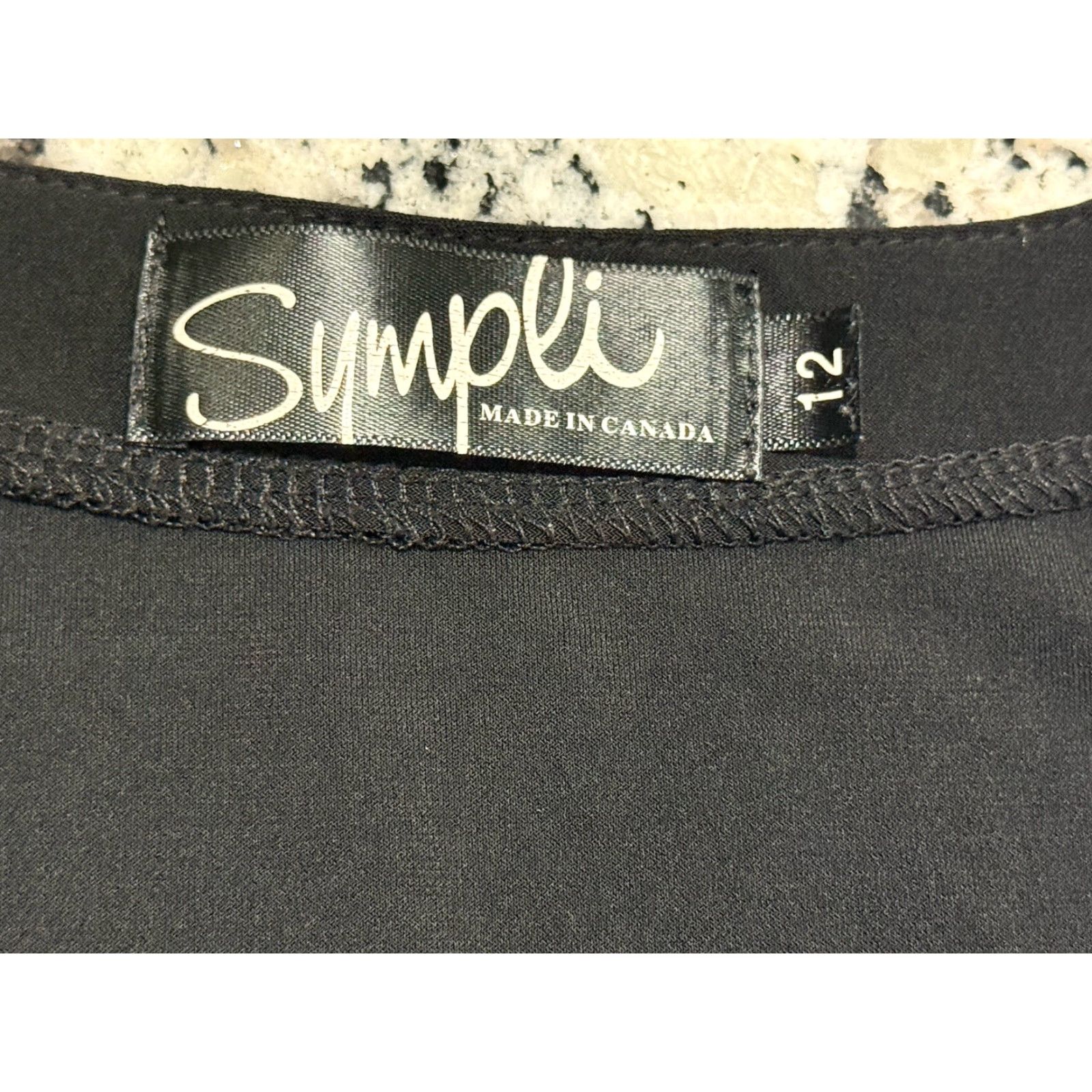 Vintage Sympli Black Button Sleeveless Tank Top Vest Lagenlook Stretch Size 12 Canada Size XL / US 12-14 / IT 48-50 - 5 Thumbnail