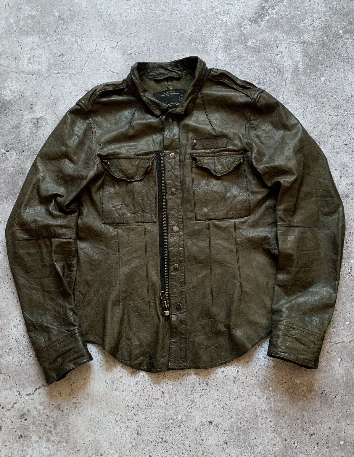 Allsaints 🔥ALLSAINTS AVANT GARDE OPIUM LEATHER JACKET Size US M / EU 48-50 / 2 - 5 Thumbnail
