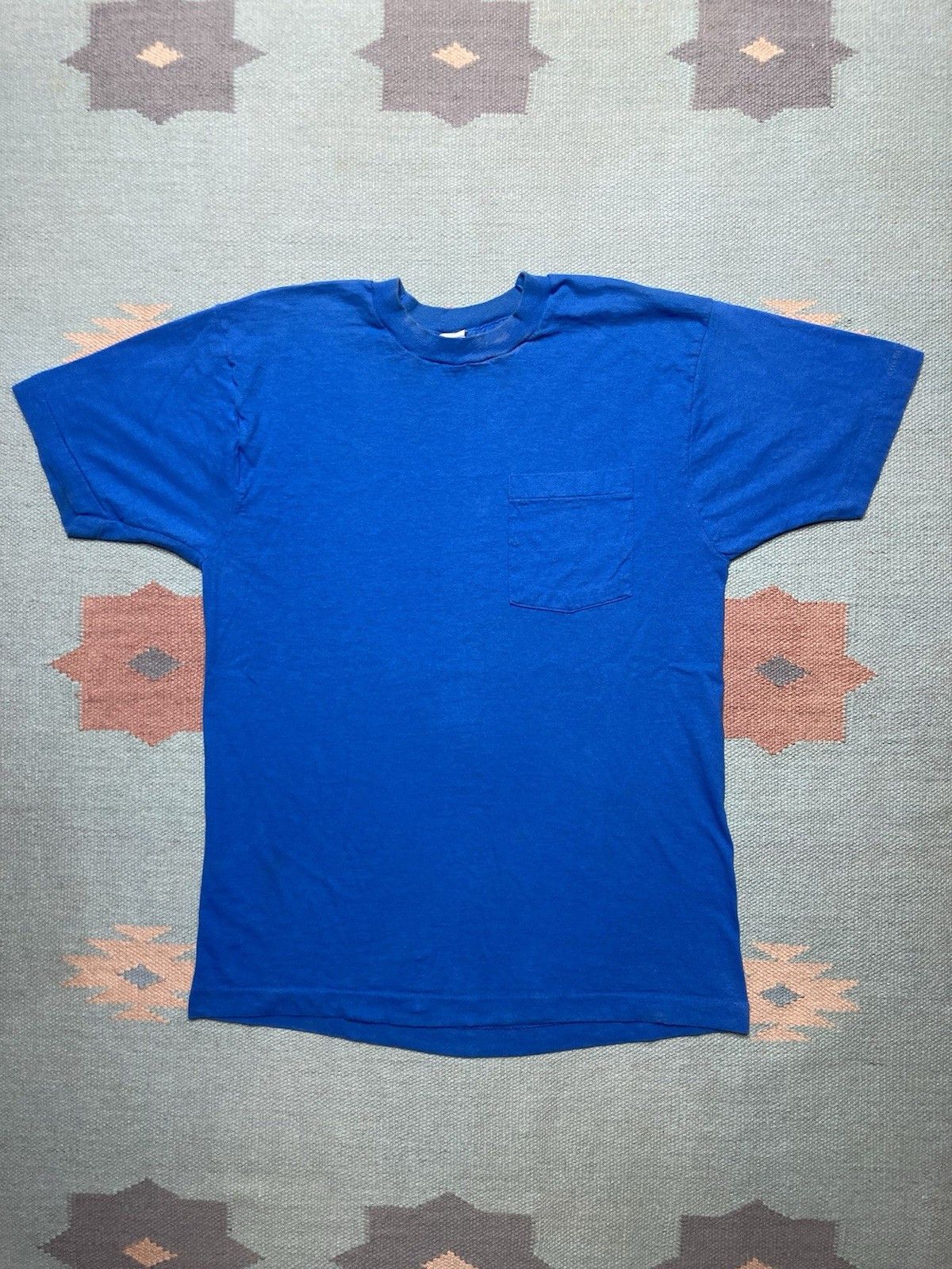 Fruit Of The Loom × Vintage 80s pocket t shirt fruit of the loom blank cotton soft large Size US L / EU 52-54 / 3 - 1 Thumbnail