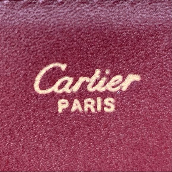 Cartier Cartier Les Must de Cartier Burgundy Leather Calfskin Clutch Size ONE SIZE - 8 Thumbnail