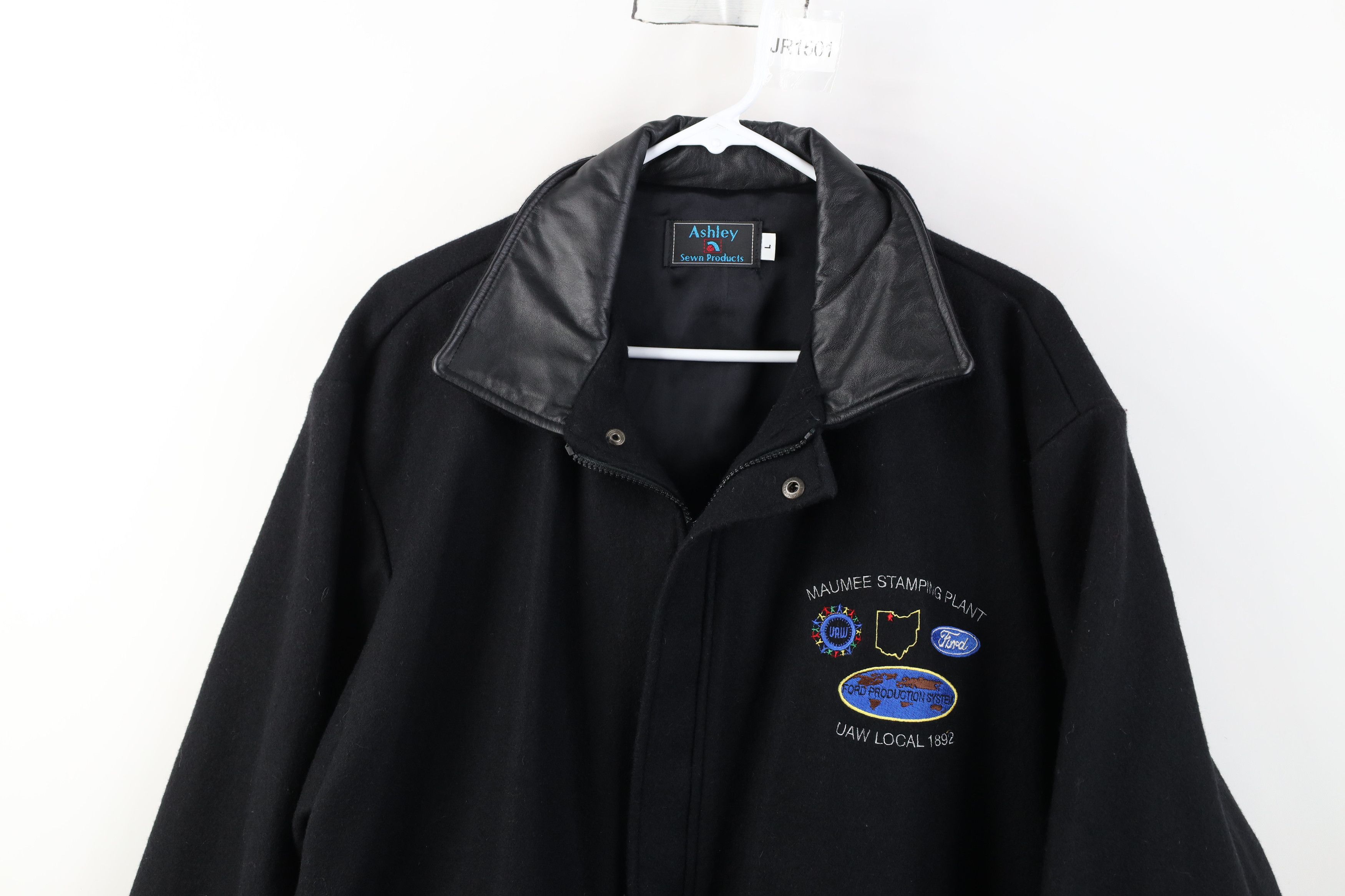 Vintage Vintage 90s Stamping Plant Wool Leather Varsity Jacket USA Size US L / EU 52-54 / 3 - 2 Thumbnail