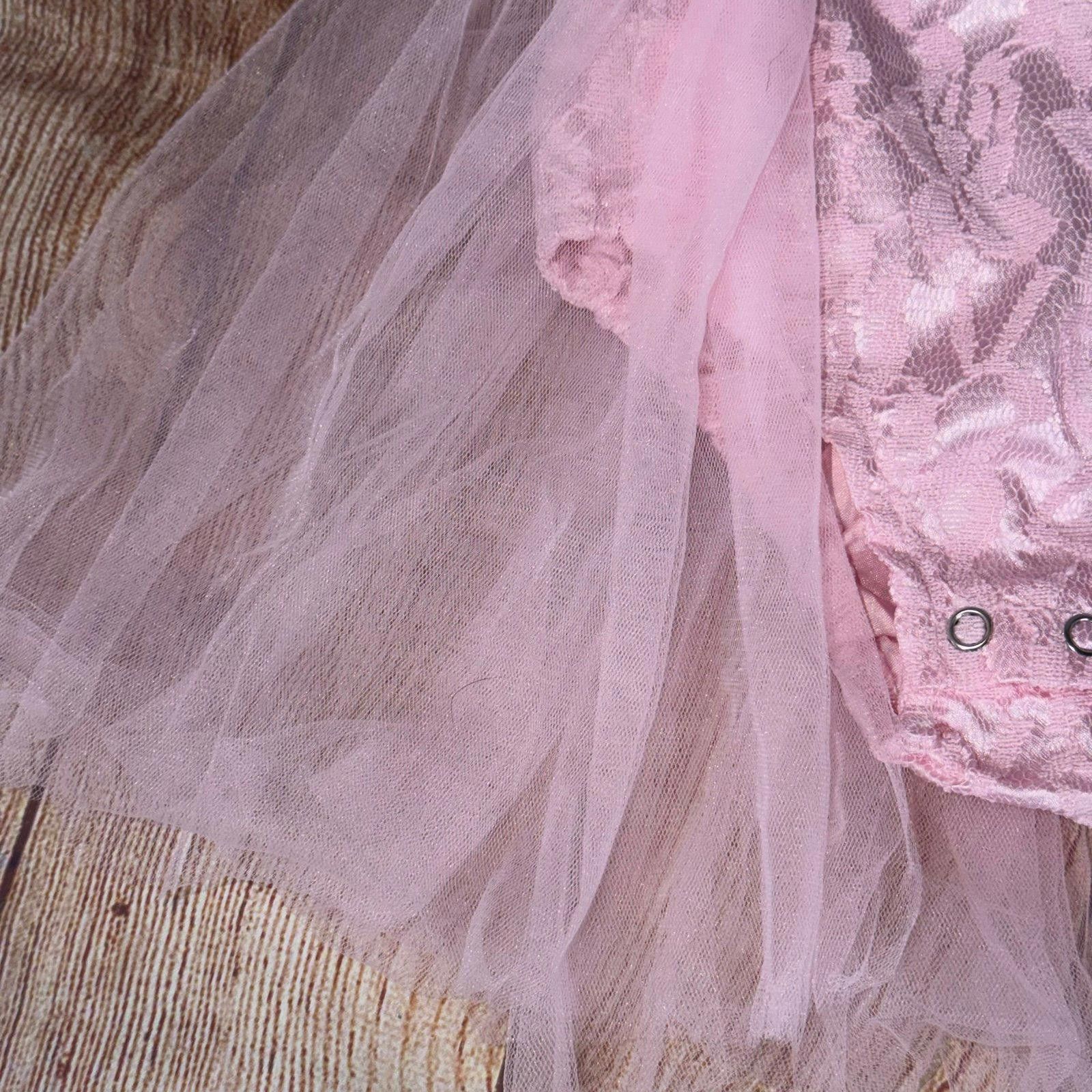 Other Pink Lace and Tulle First Birthday 12-18 Month Romper Size ONE SIZE - 5 Thumbnail
