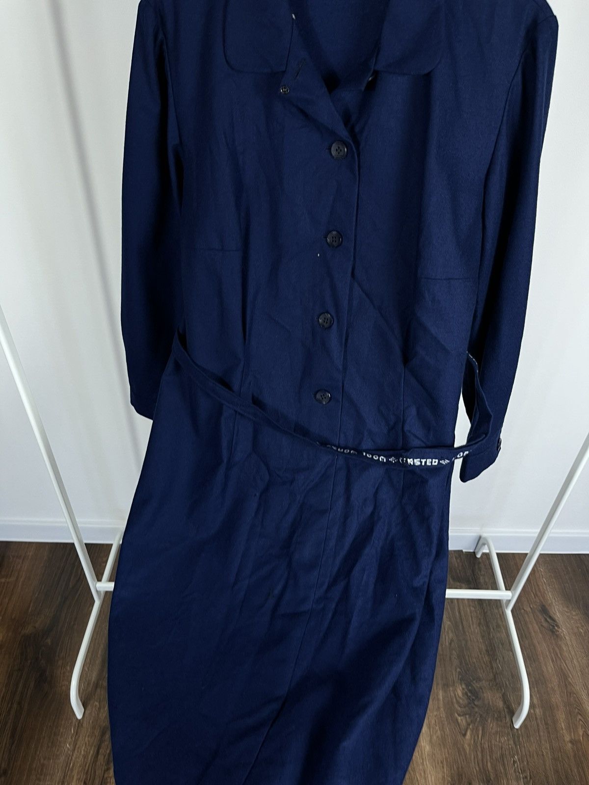 Other Vintage Blue Wool Worsted Robe Housecoat Dressing Gown Size US S / EU 44-46 / 1 - 8 Thumbnail