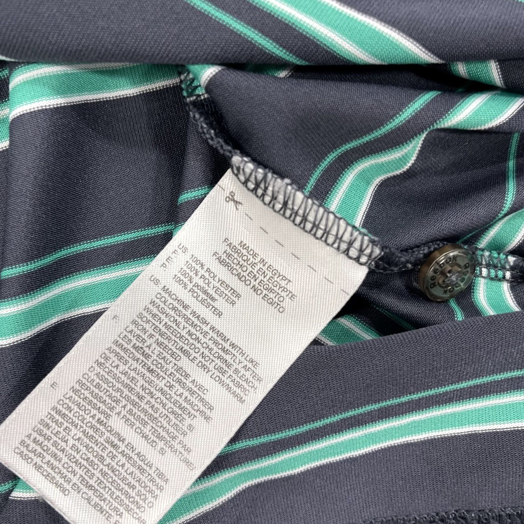 Reebok Reebok Golf Polo Shirt Mens 4XL Gray Striped Performance Breathable Lightweight Size US XXL / EU 58 / 5 - 4 Thumbnail