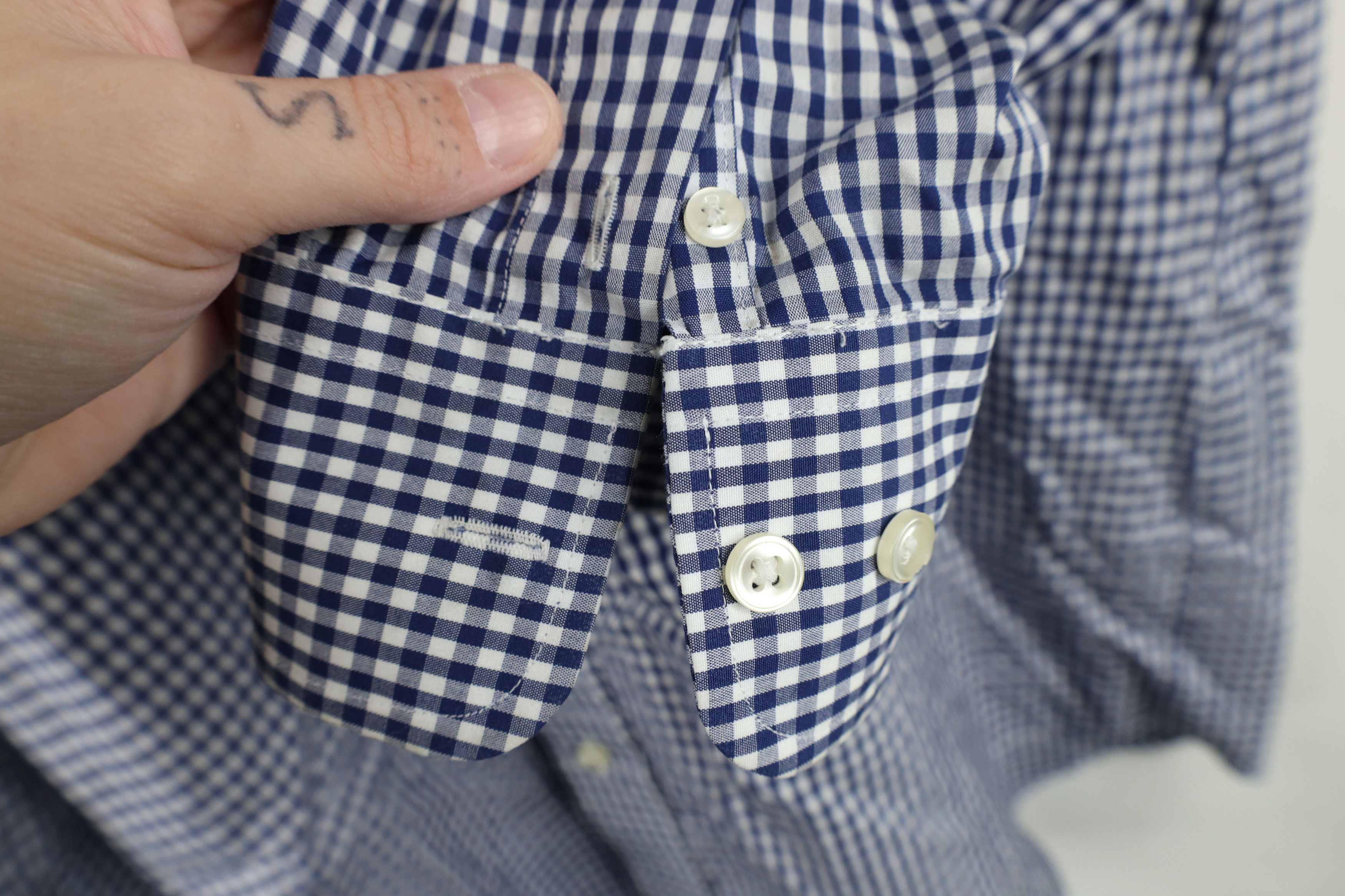 Allen Edmonds Allen Edmonds Single Needle Tailored Button Down Shirt Plaid Size US L / EU 52-54 / 3 - 6 Thumbnail