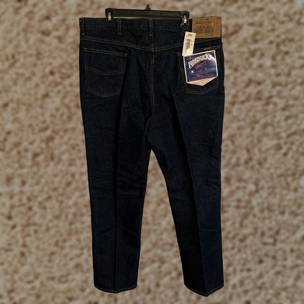 Vintage VINTAGE Roebucks Sears Denim Jeans USA 14 Oz Straight 41x32 New Men's Size US 41 - 1 Thumbnail