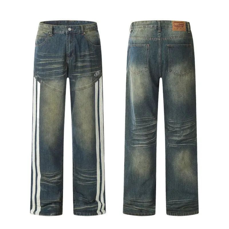 Japanese Brand Retro loose high street wide leg jeans Size US 32 / EU 48 - 4 Thumbnail