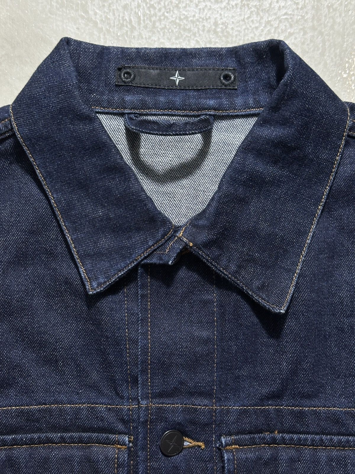 Stone Island Vintage Stone Island Denims Navy 00s Denim Tracker Jacket Size US XL / EU 56 / 4 - 9 Thumbnail