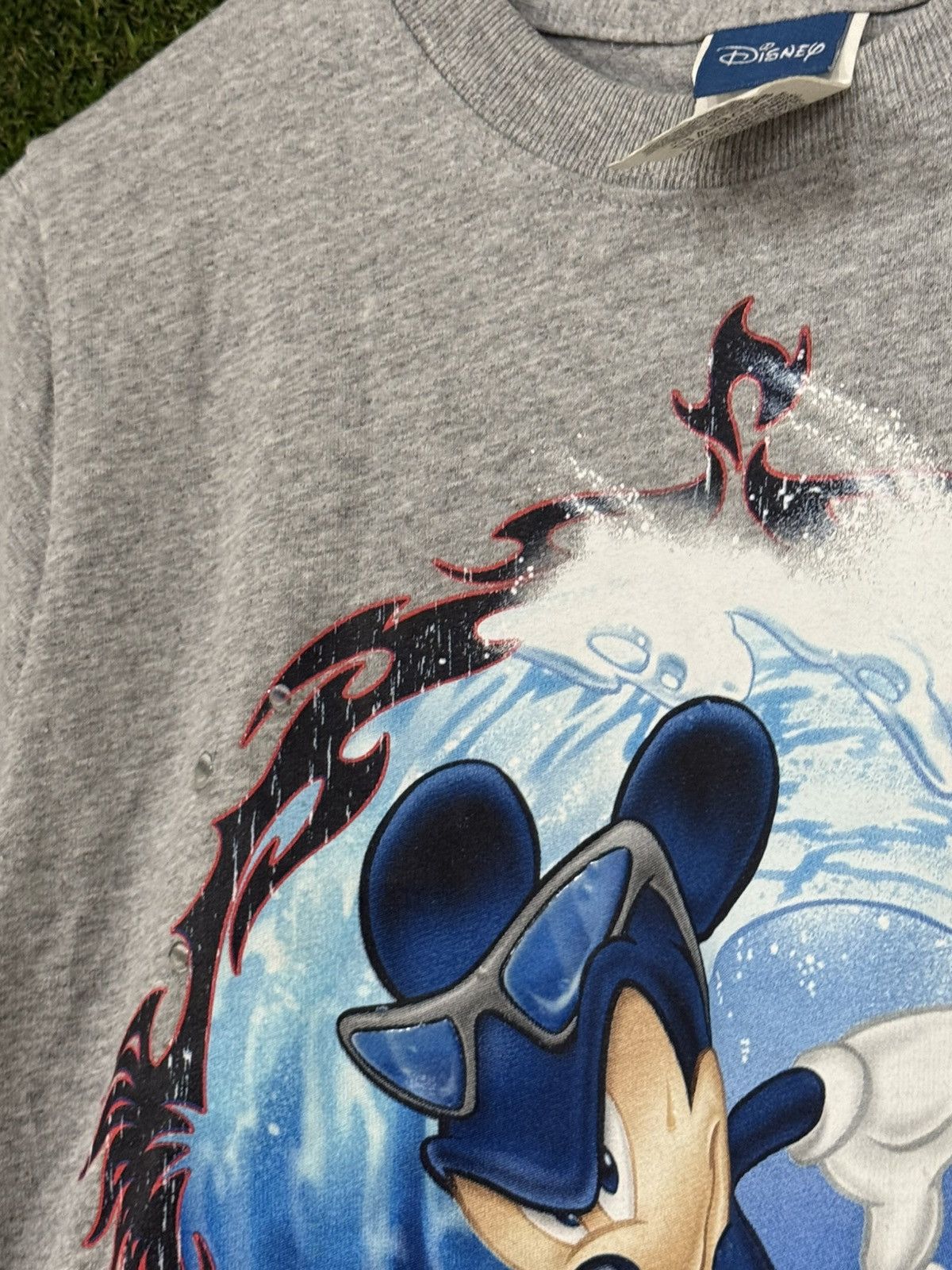 Disney Vintage Mickey Mouse Surf Y2K Gothic Style California Tee Size US XXS / EU 40 - 4 Thumbnail