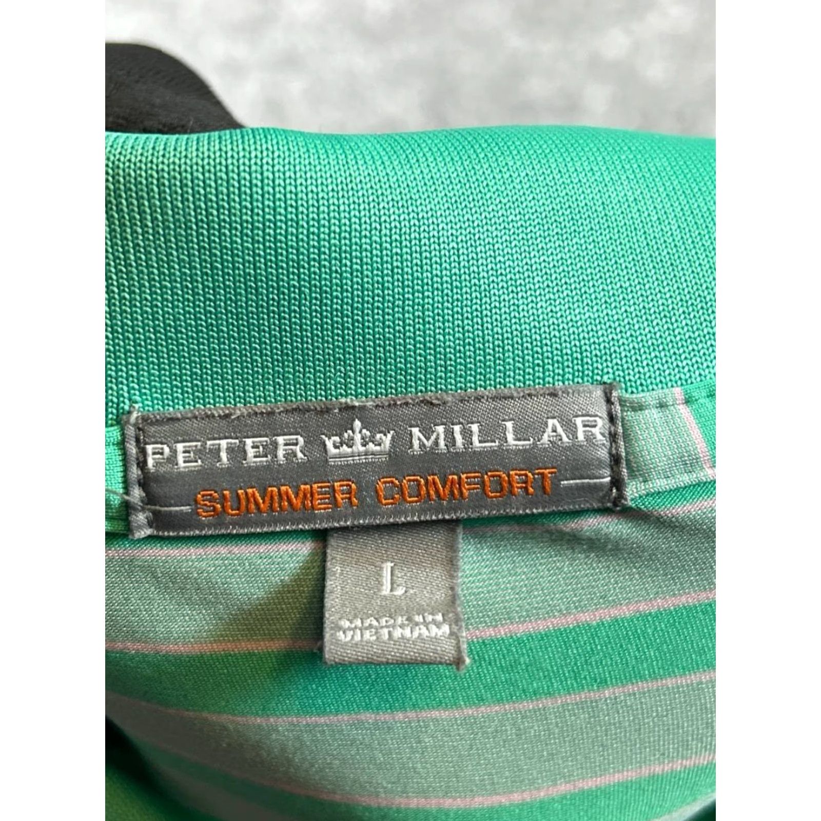 Peter Millar Peter Millar Shirt Mens Large Green Pink Summer Comfort Golf Logo Polo Size US L / EU 52-54 / 3 - 4 Thumbnail
