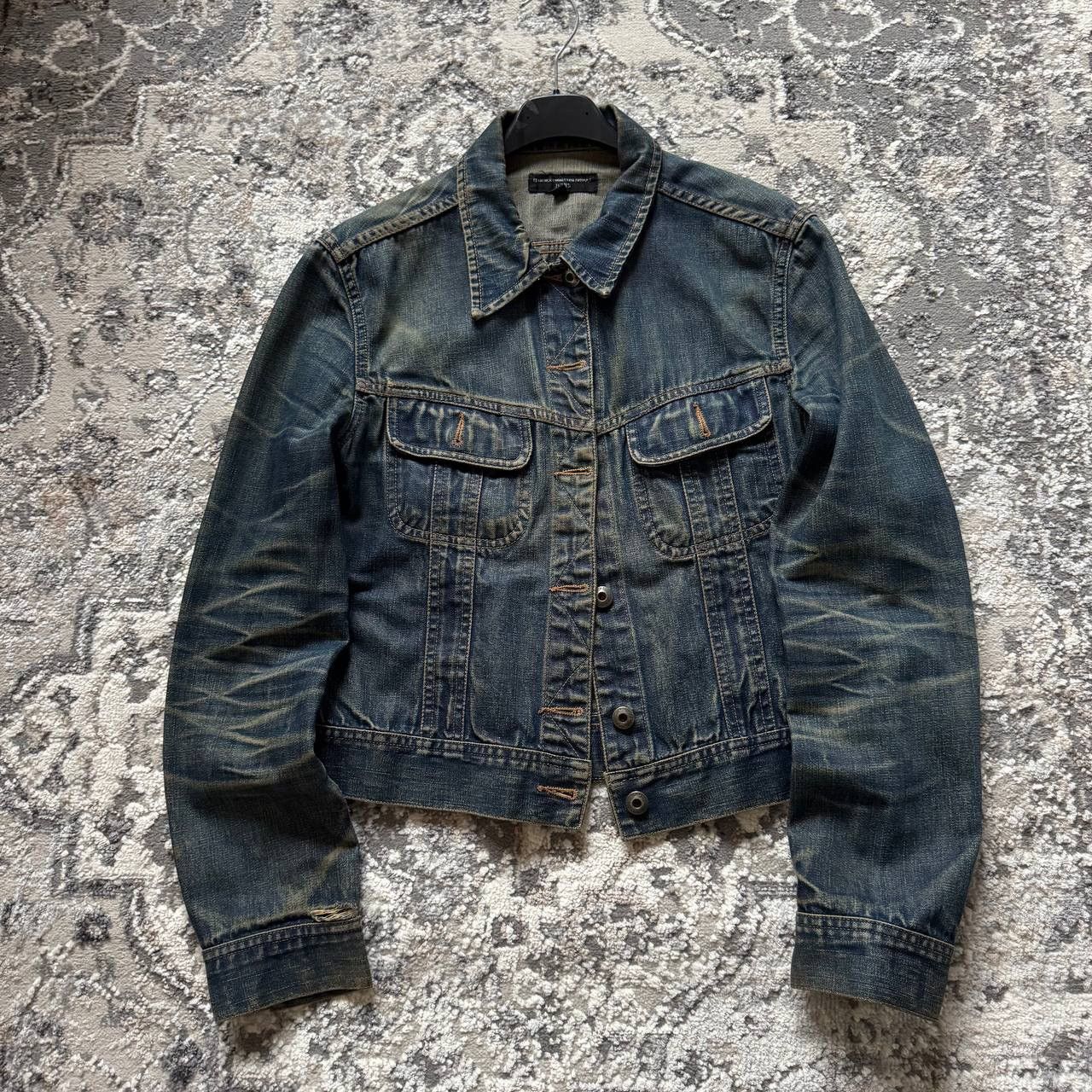 Hysteric Glamour Crazy Faded Cropped Washed Disress Denim Trucker Jakcet Size US M / EU 48-50 / 2 - 2 Thumbnail
