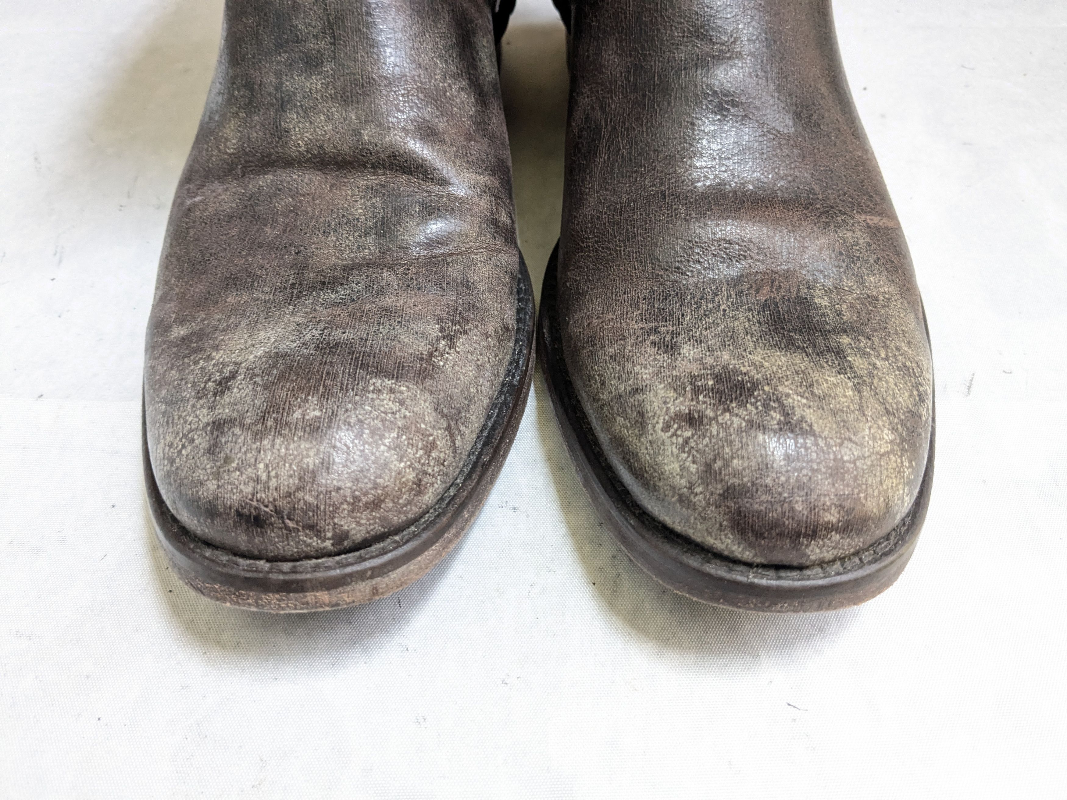 Frye Frye Harness Brown Leather 9.5 D Leather Buckle Punk Size US 9.5 / EU 42-43 - 4 Thumbnail